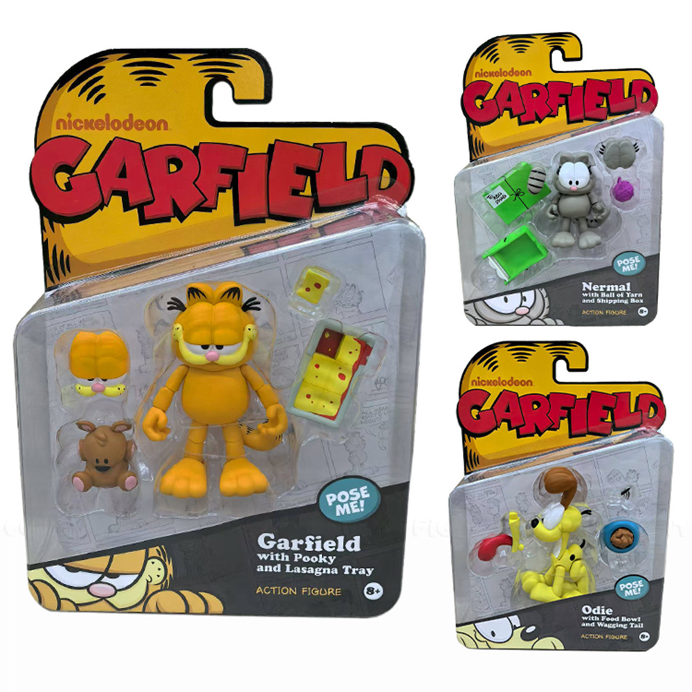 Garfield Odie and Nermal 3 Pack Wave 1 Action Figure BUNDLE 17 Points of