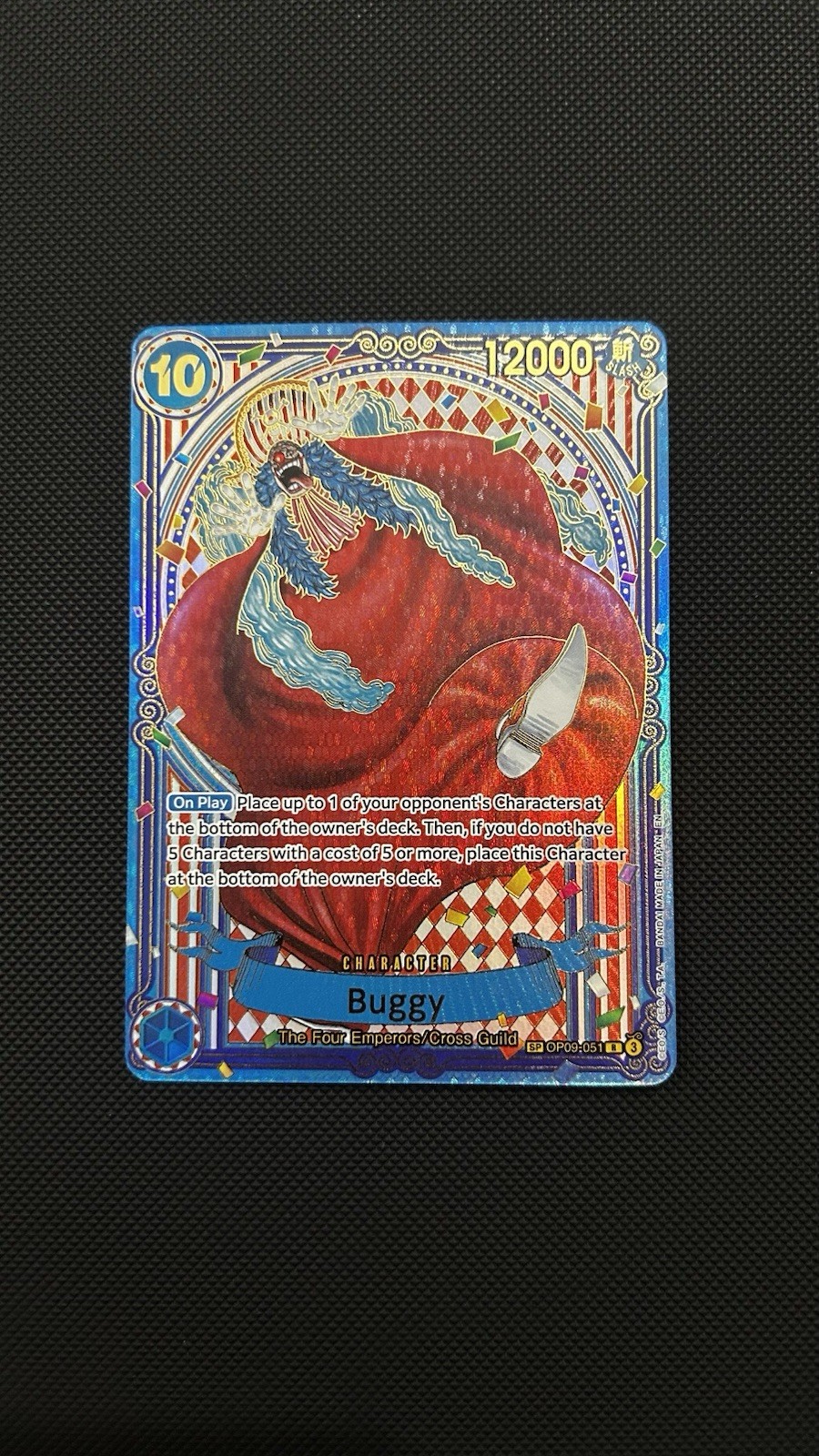 Buggy - OP09-051 Foil (SP) (Gold)  The Azure Sea’s Seven • Near Mint