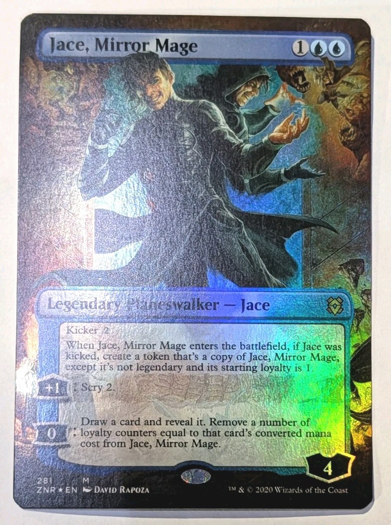 Jace, Mirror Mage (Borderless) Zendikar Rising Foil - MTG MYTHIC Jace, Mirror Mage (Borderless) Zendikar Rising Foil - MTG MYTHIC