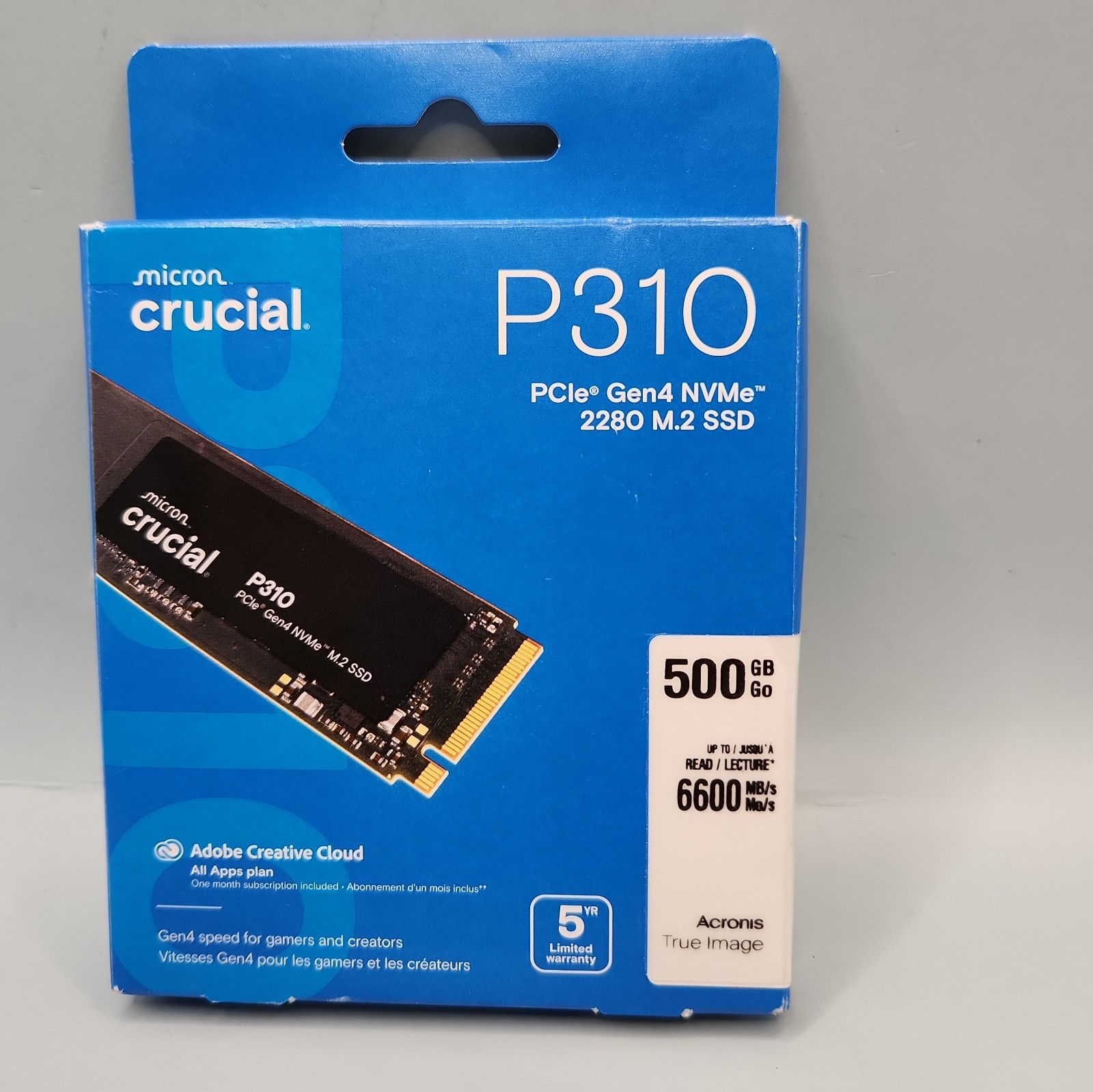 Micron Crucial P310 PcLe Gen4 NVMe 2280 M.2 SSD 500GB