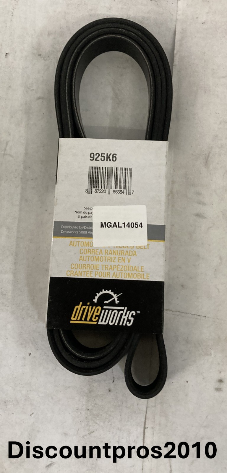 Driveworks 925K6 Serpentine Belt Chevy Buick Mercury Mazda  Land Rover 1998-2012