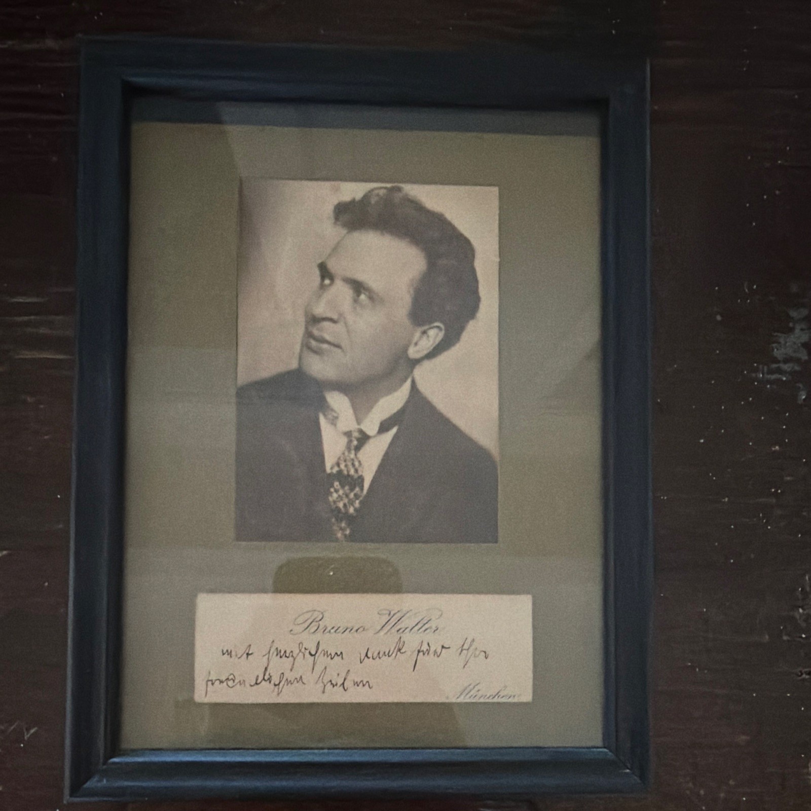 Bruno Walter Signed Framed Original Photograph Portrait w/ Inscription Card Bruno Walter Signed Framed Original Photograph Portrait w/ Inscription Card