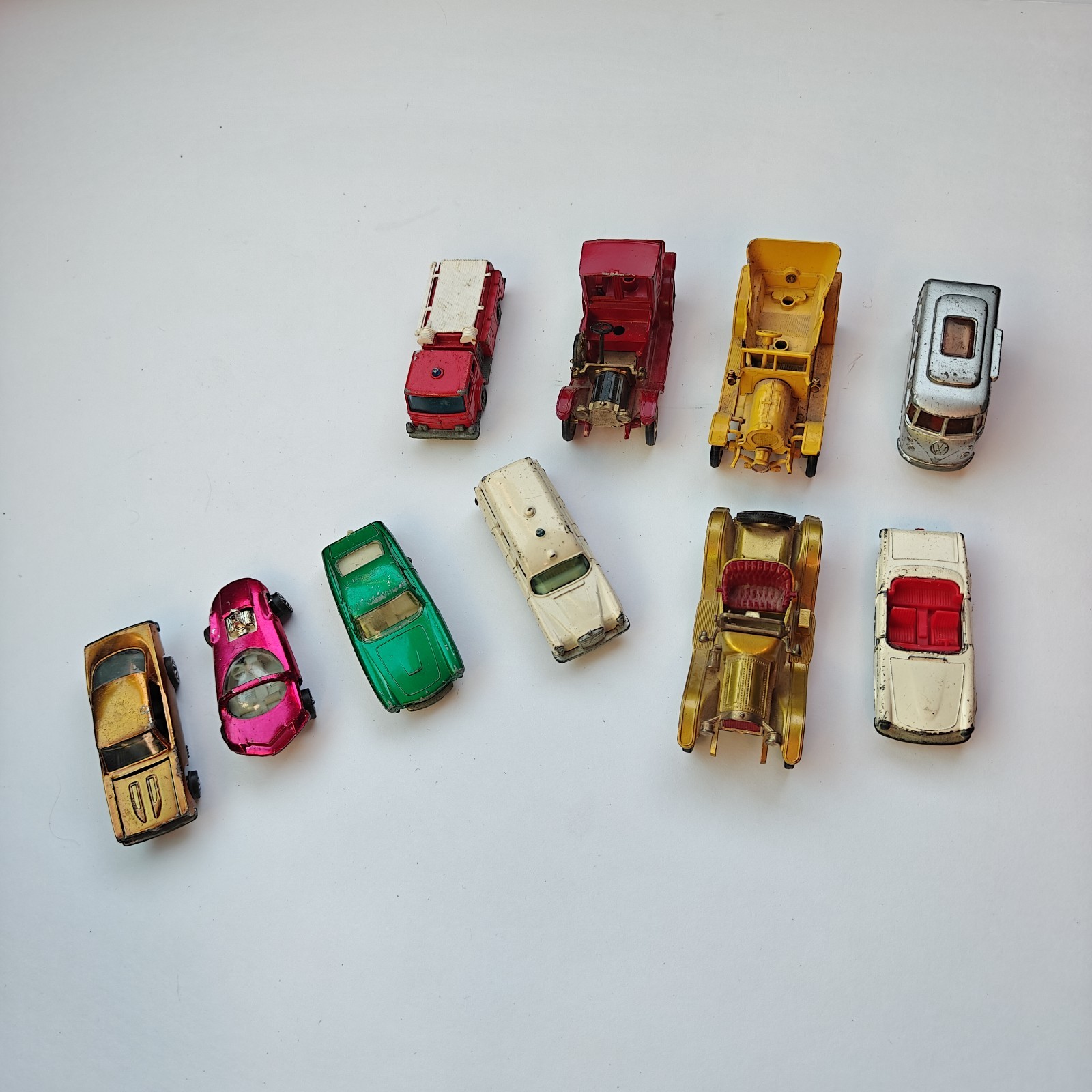 Vintage Diecast Cars Lot of 9 Hot Wheels Redline Matchbox Lesney 1960s