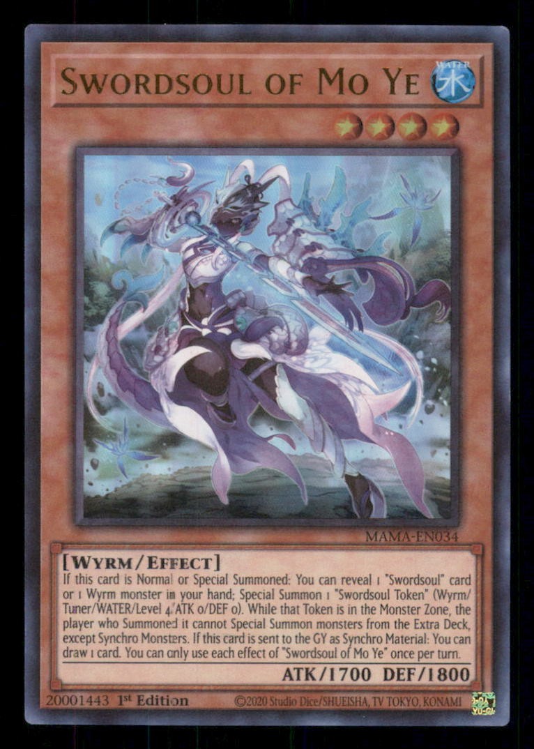 Swordsoul of Mo Ye MAMA-EN034 Magnificent Mavens Yu-Gi-Oh 1st Edition NM