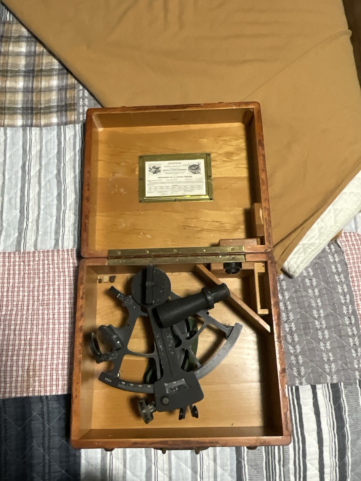 authentic WWII-era Leupold & Stevens US Maritime Commission sextant