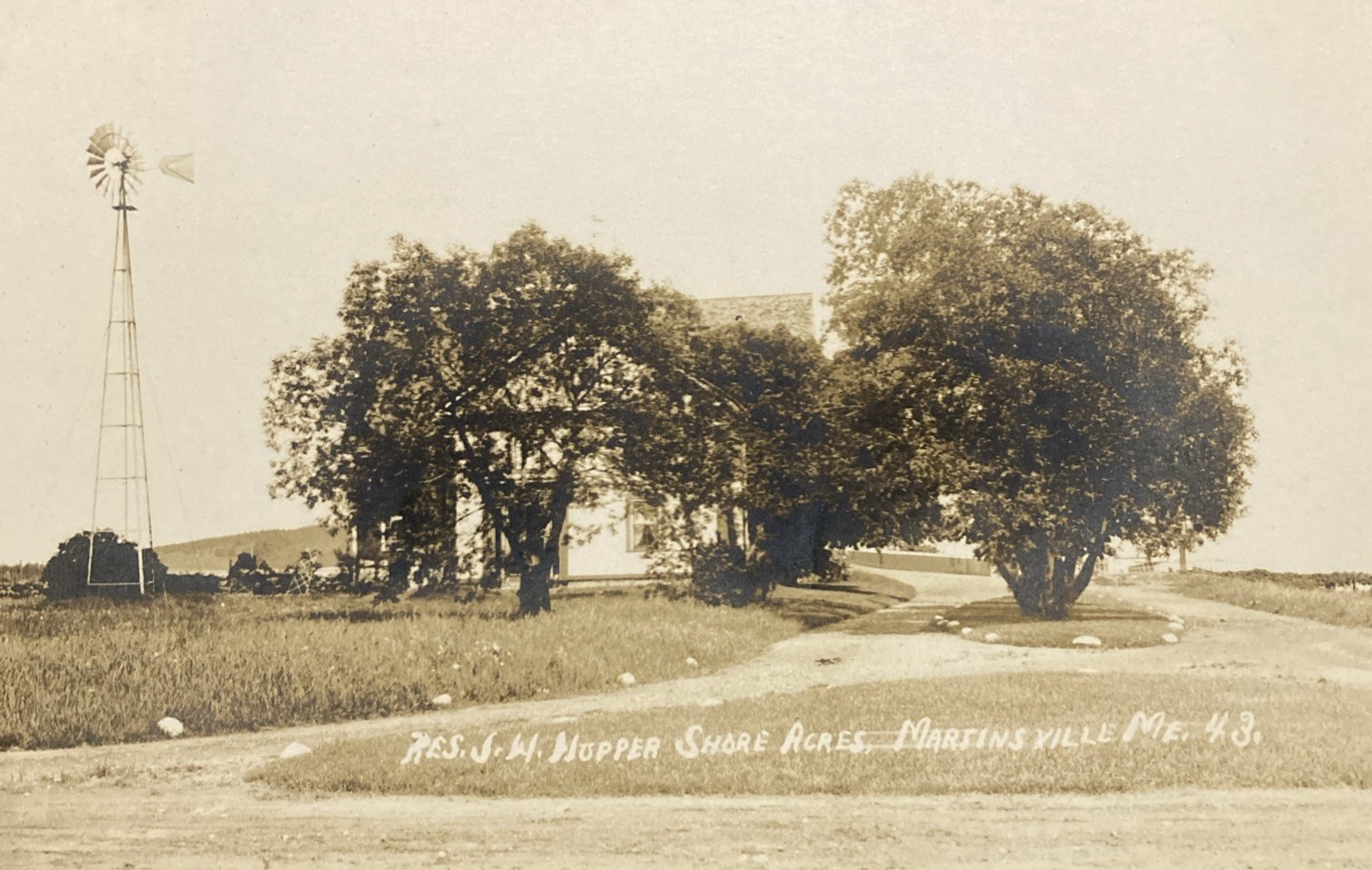 1912 Martinsville Maine Shore Acres JW Hopper RPPC Postcard Windmill 1912 Martinsville Maine Shore Acres JW Hopper RPPC Postcard Windmill