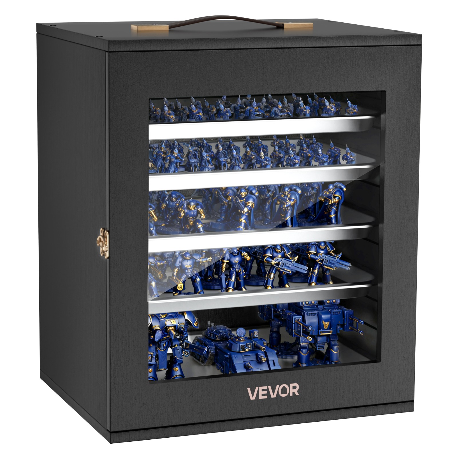VEVOR Miniature Storage Case 1:1000-1:1500 Scale Wooden Miniature Display Holder