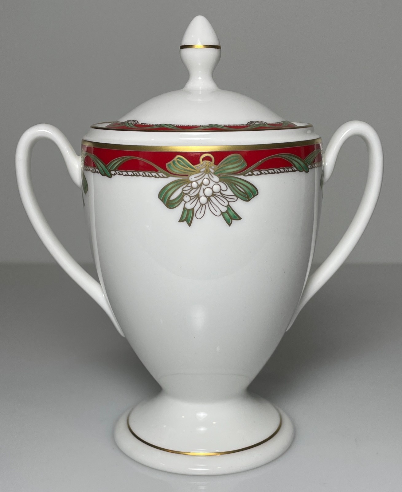 Waterford Holiday Ribbons Sugar Bowl and Lid 4 1/4 Waterford Holiday Ribbons Sugar Bowl and Lid 4 1/4