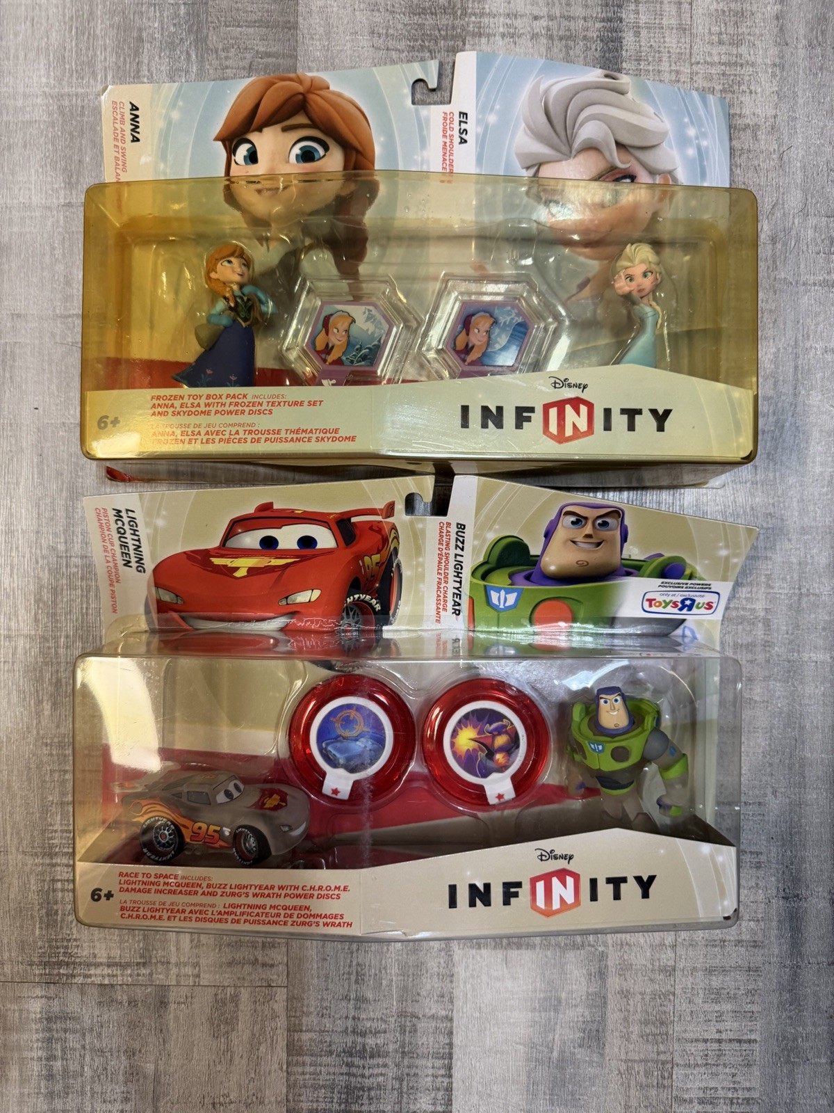 Disney Infinity 1.0 Frozen Anna Elsa Race to Space Crystal Figures Sealed Lot