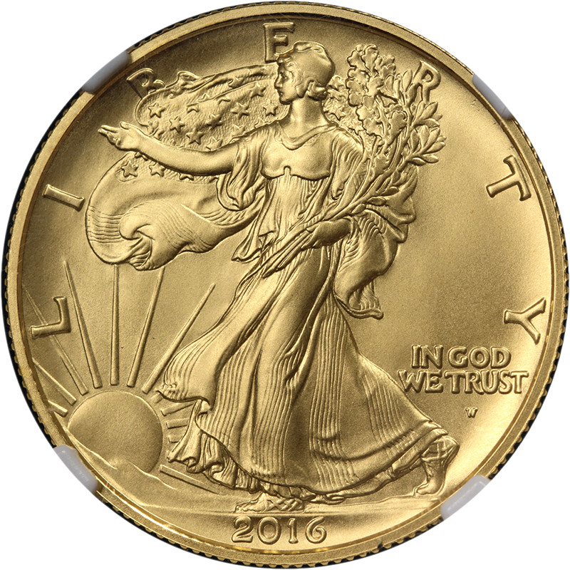 2016-W Gold Centennial 1/2 Ounce Walking Liberty Half Dollar NGC SP70
