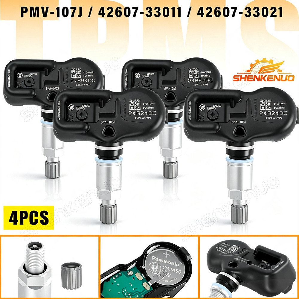 New Set of 4X OEM 42607-33021 TPMS Pre-programmed Tire Pressure Monitor Sensor