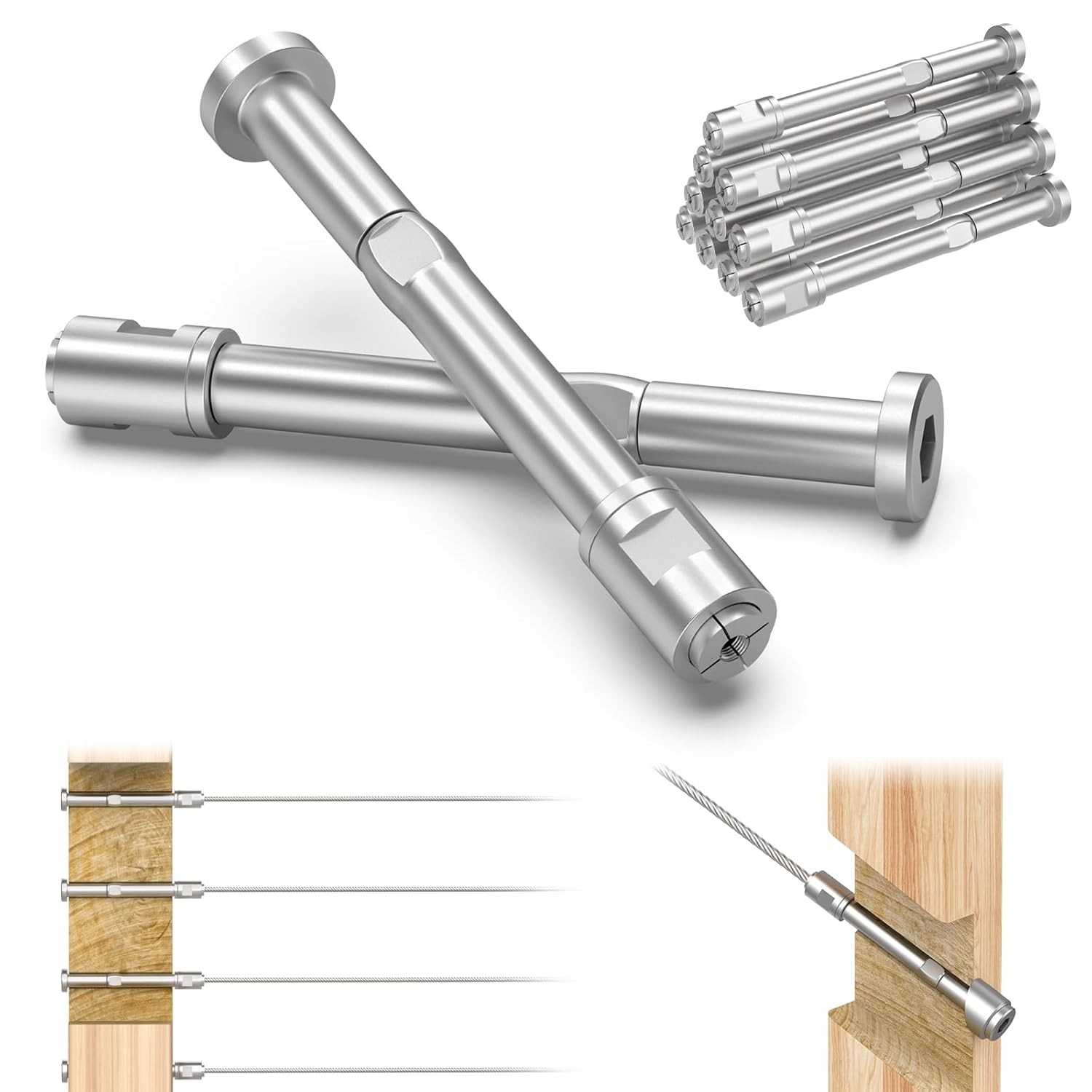 Swageless Cable Fittings Fit 1/8\