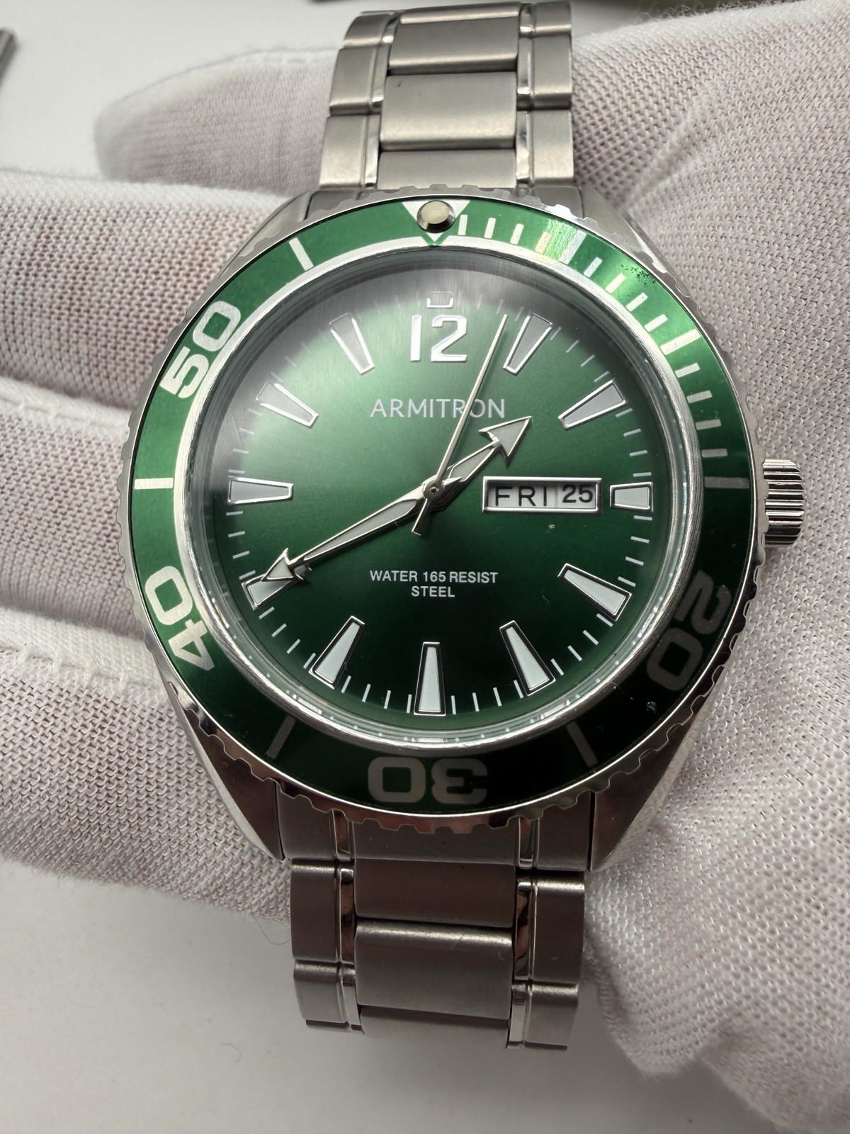 Armitron Quartz Dive Style Watch 42mm. Runs Well.  New Battery. #2z62
