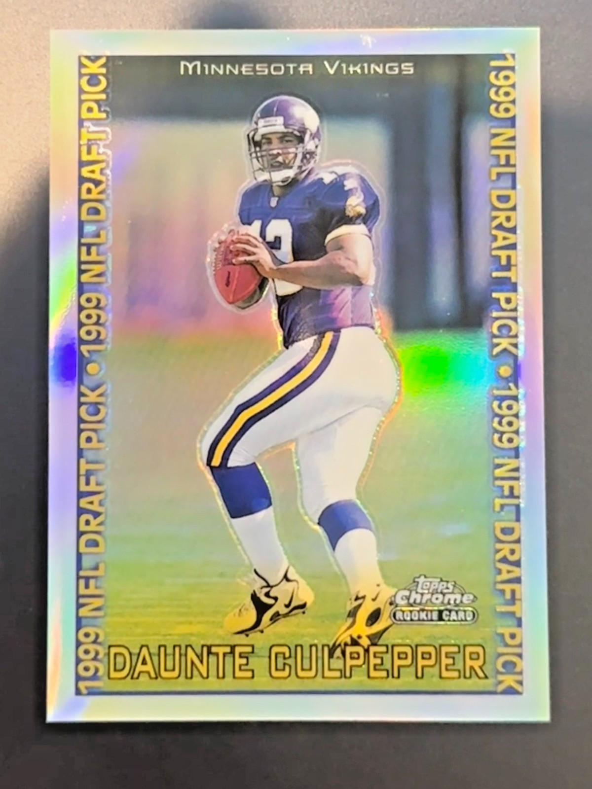 DAUNTE CULPEPPER (RC) 1999 Topps CHROME 99 NFL DRAFT PICK REFRACTOR #136 VIKINGS