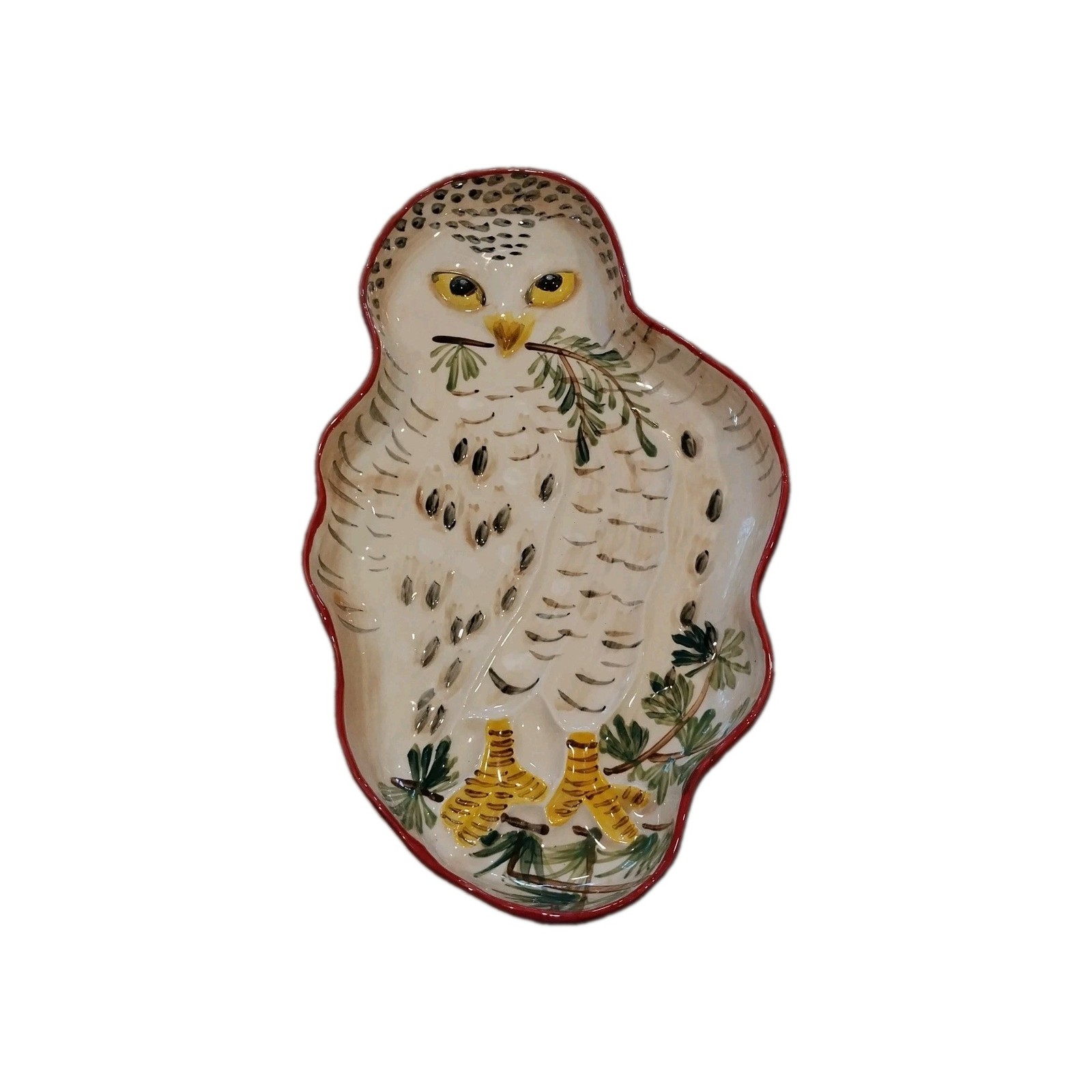 Anthropologie Nathalie Lete Owl-Shaped Ceramic Platter Microwave/Dishwasher Safe