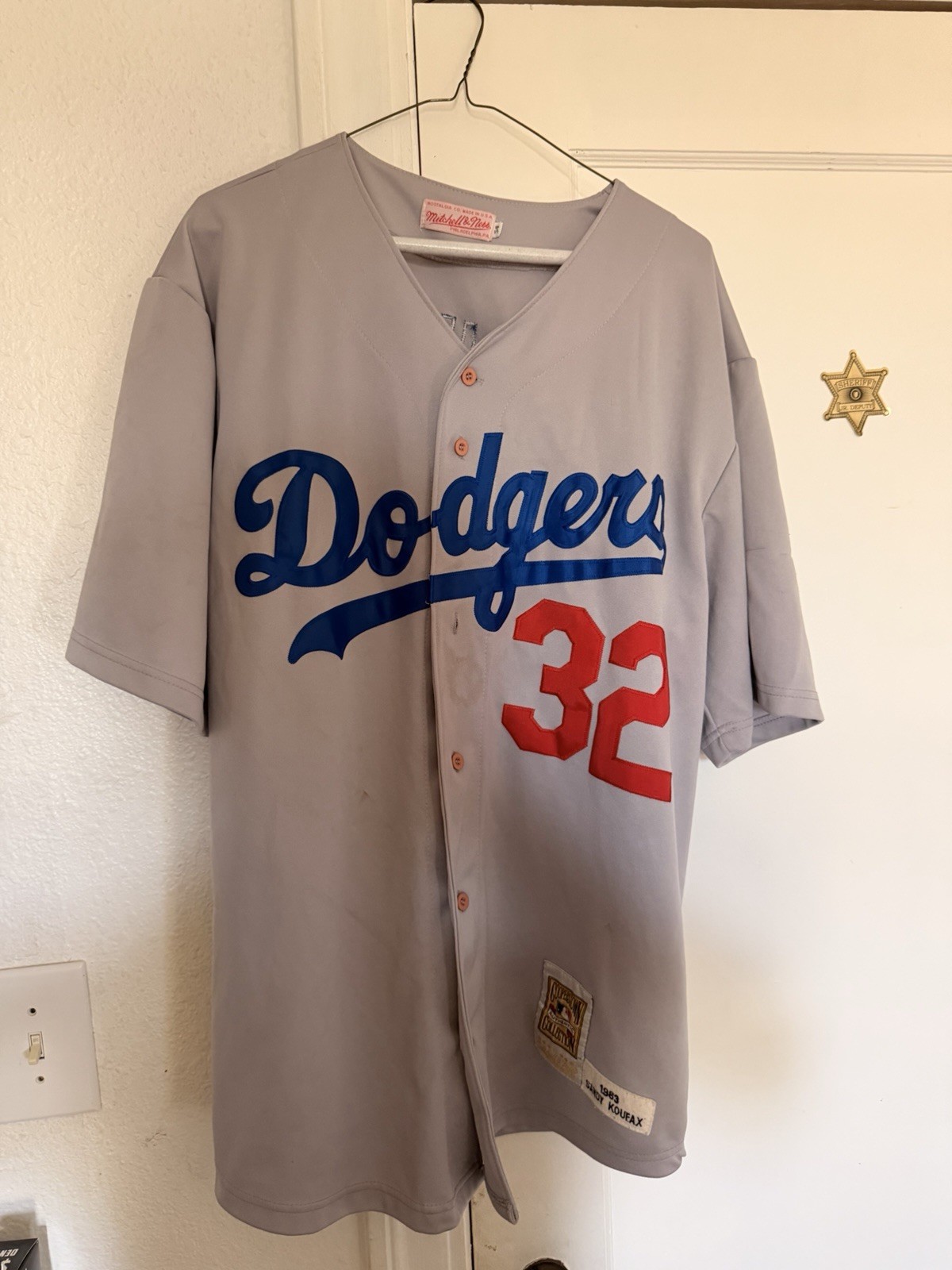 Mitchell & Ness Los Angeles Dodgers Sandy Koufax #32 1963 Gray Jersey 54 Mitchell & Ness Los Angeles Dodgers Sandy Koufax #32 1963 Gray Jersey 54