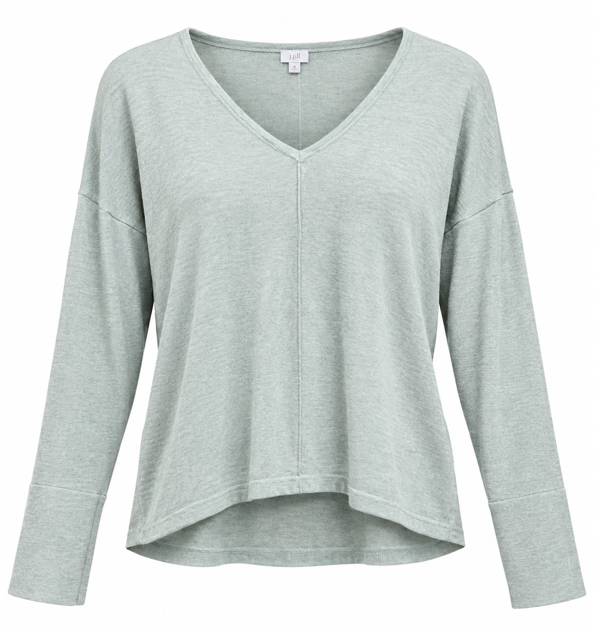 J. Jill Women\'s Petites Green Solid V-Neck Knit Pullover Sweater Long Sleeve J. Jill Women\'s Petites Green Solid V-Neck Knit Pullover Sweater Long Sleeve