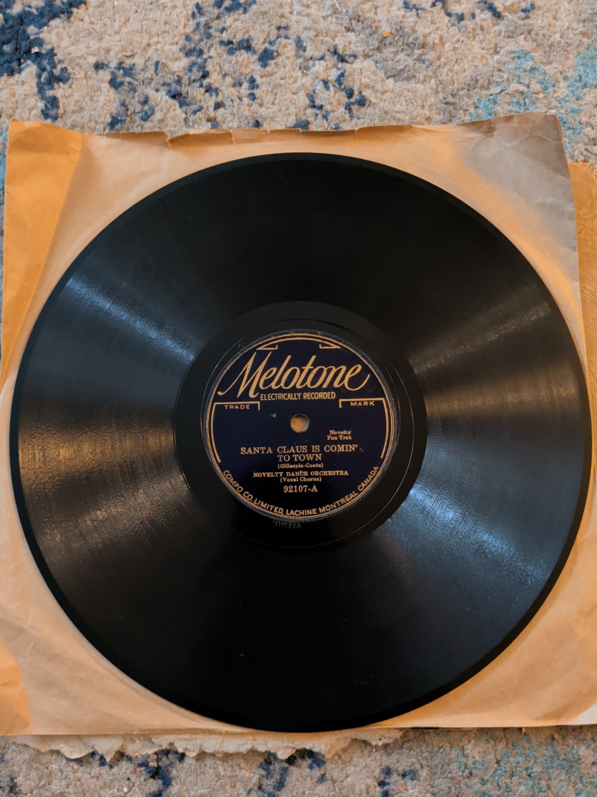Rare 1934 Hot Jazz Xmas Record V+ Condition