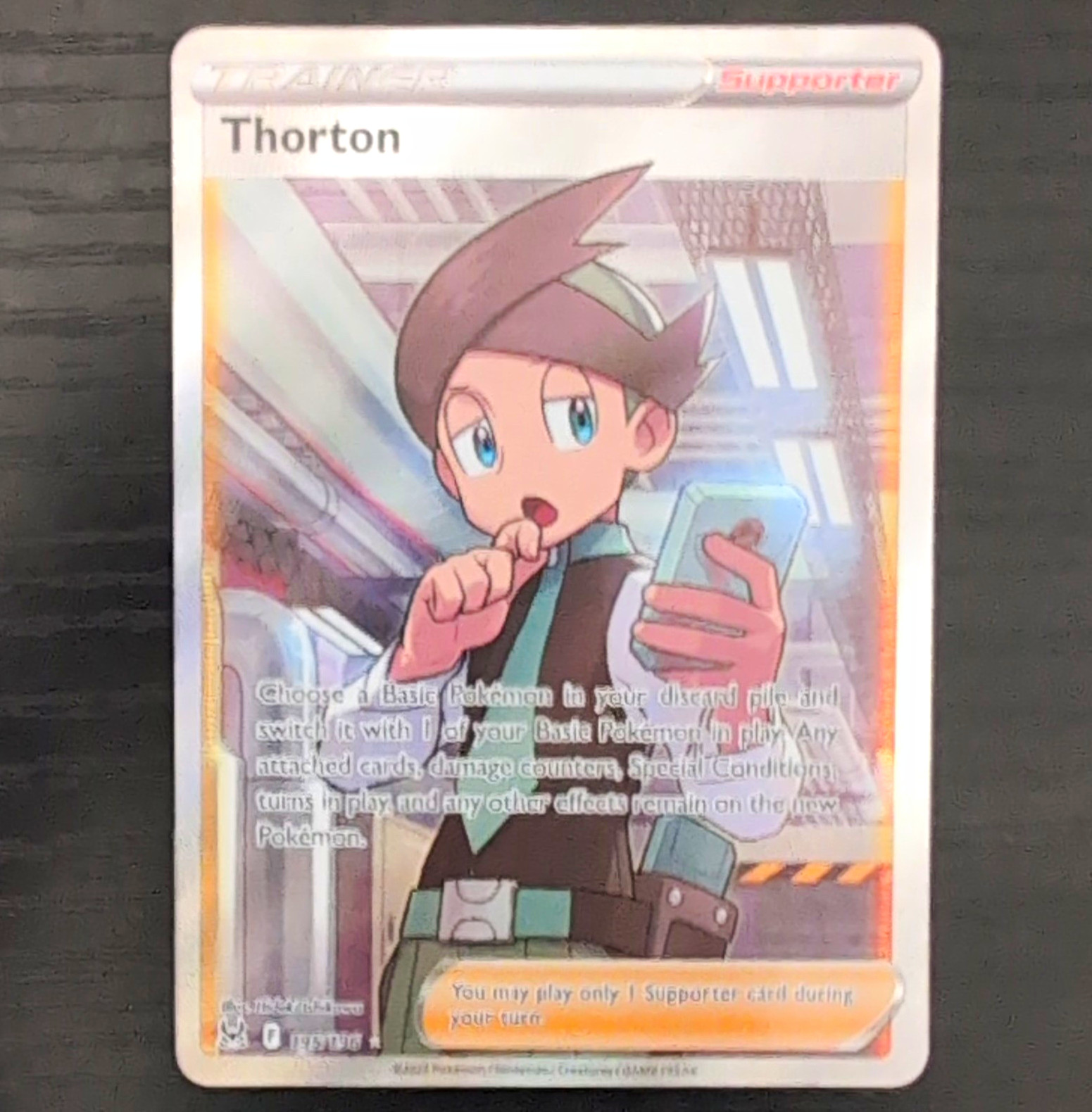 Thorton (Full Art) 195/195 Swsh11: Lost Origins Holo Trainer Supporter Thorton (Full Art) 195/195 Swsh11: Lost Origins Holo Trainer Supporter