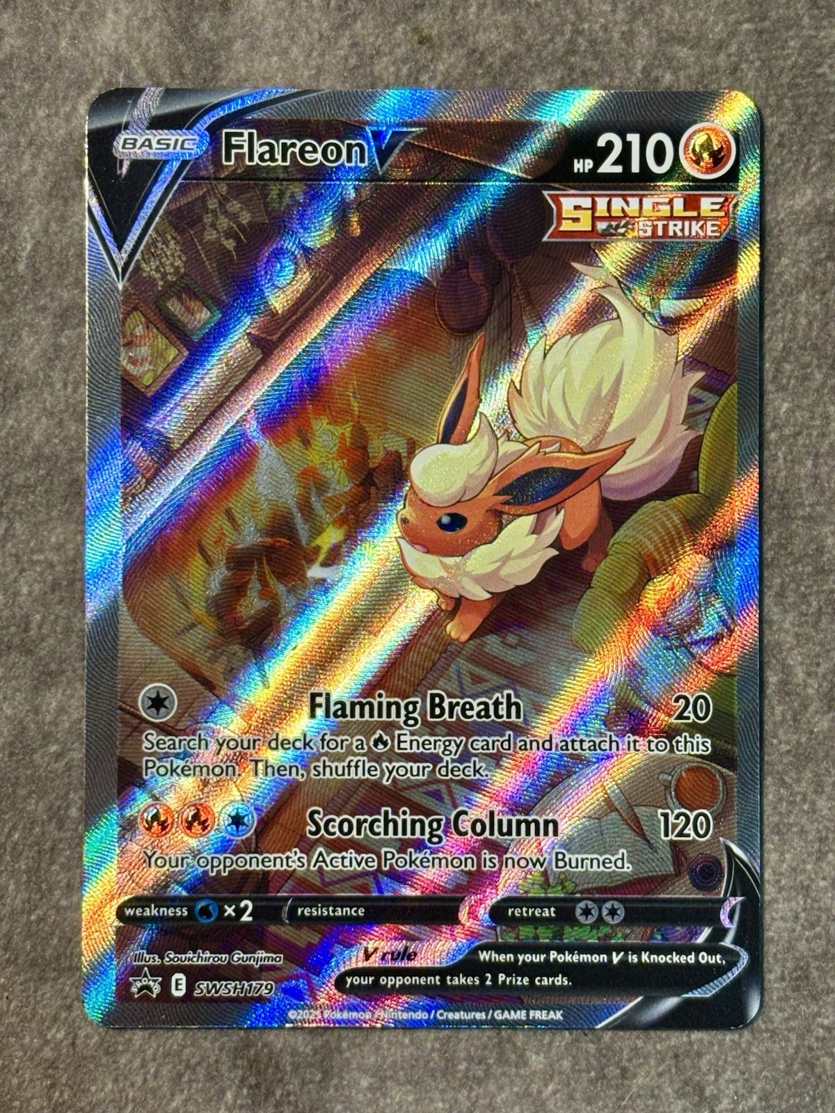 The Pokémon Company Pokemon TCG Flareon V SWSH179 Promo Full Art Holo English The Pokémon Company Pokemon TCG Flareon V SWSH179 Promo Full Art Holo English