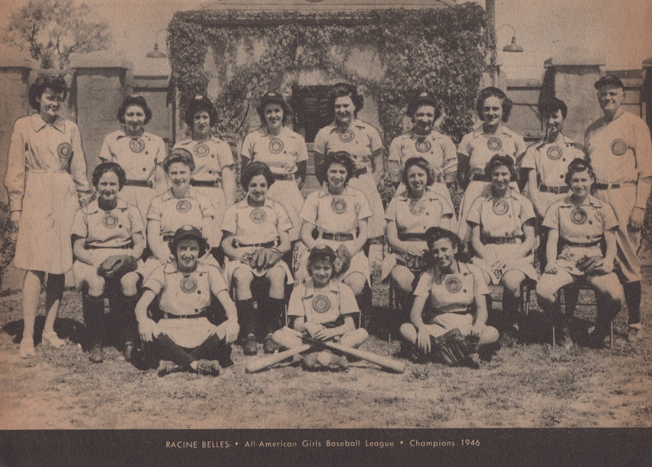 1946 All American Girls Womens Baseball League Racine Belles Team Article AAGPBL
