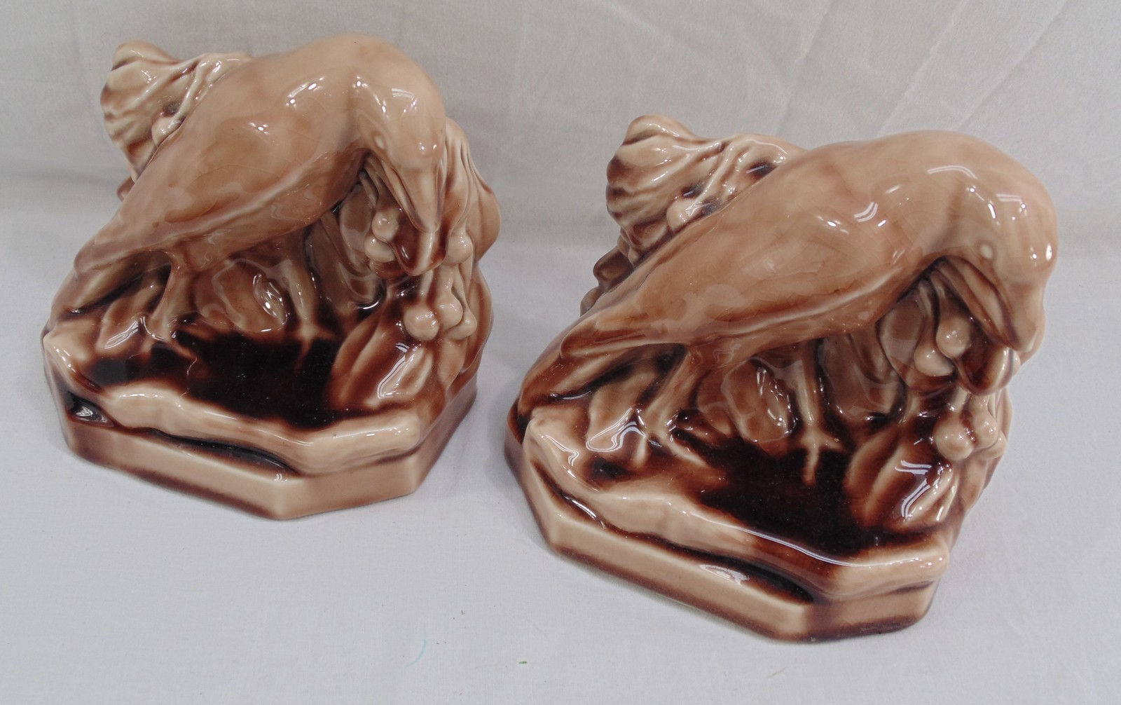 VTG 1940's Rookwood William McDonald Bookends Raven Bird 2275 Art Pottery