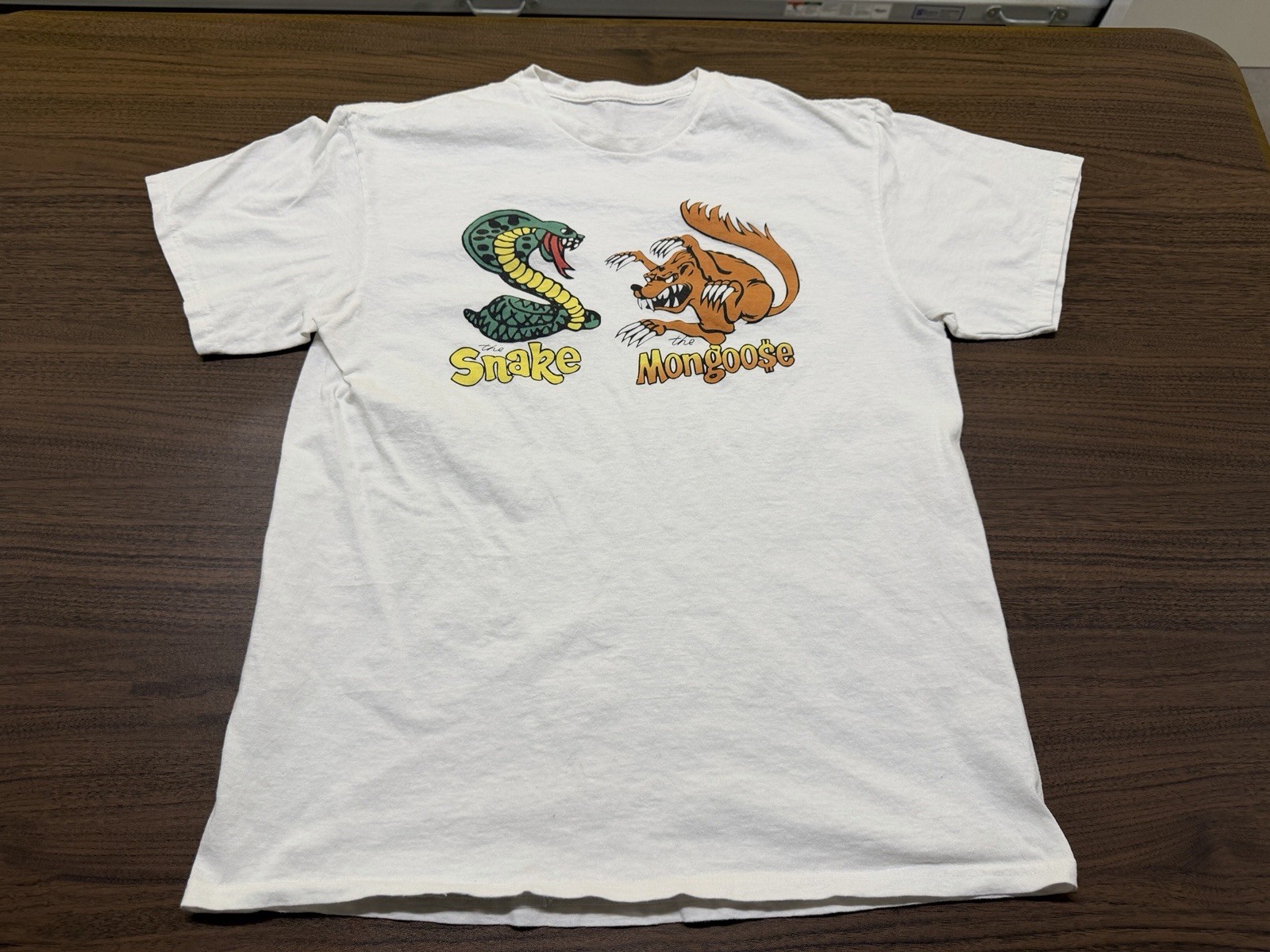 Vintage NHRA Racing “The Snake vs. The Mongoose” White T-Shirt - Large