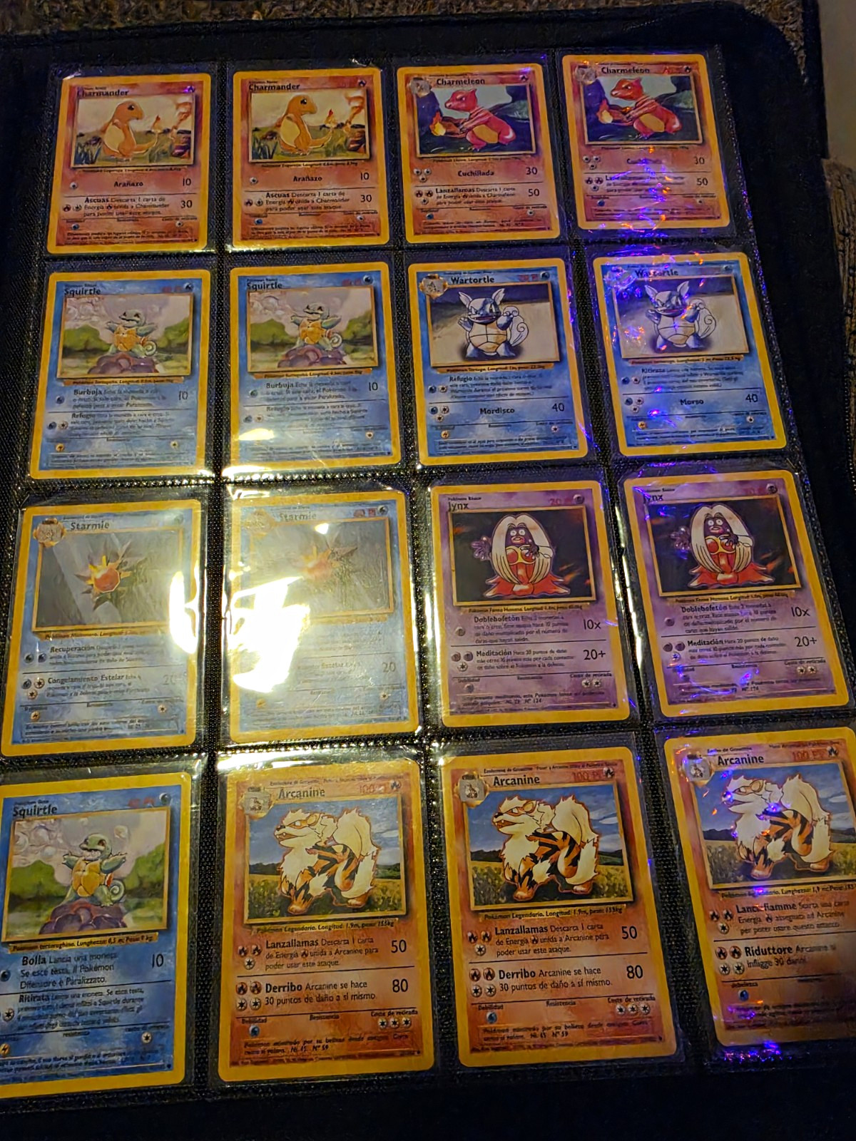 Vintage Spanish And Italian Lot 27 Near Mint Arcanine Charmander Vintage Spanish And Italian Lot 27 Near Mint Arcanine Charmander
