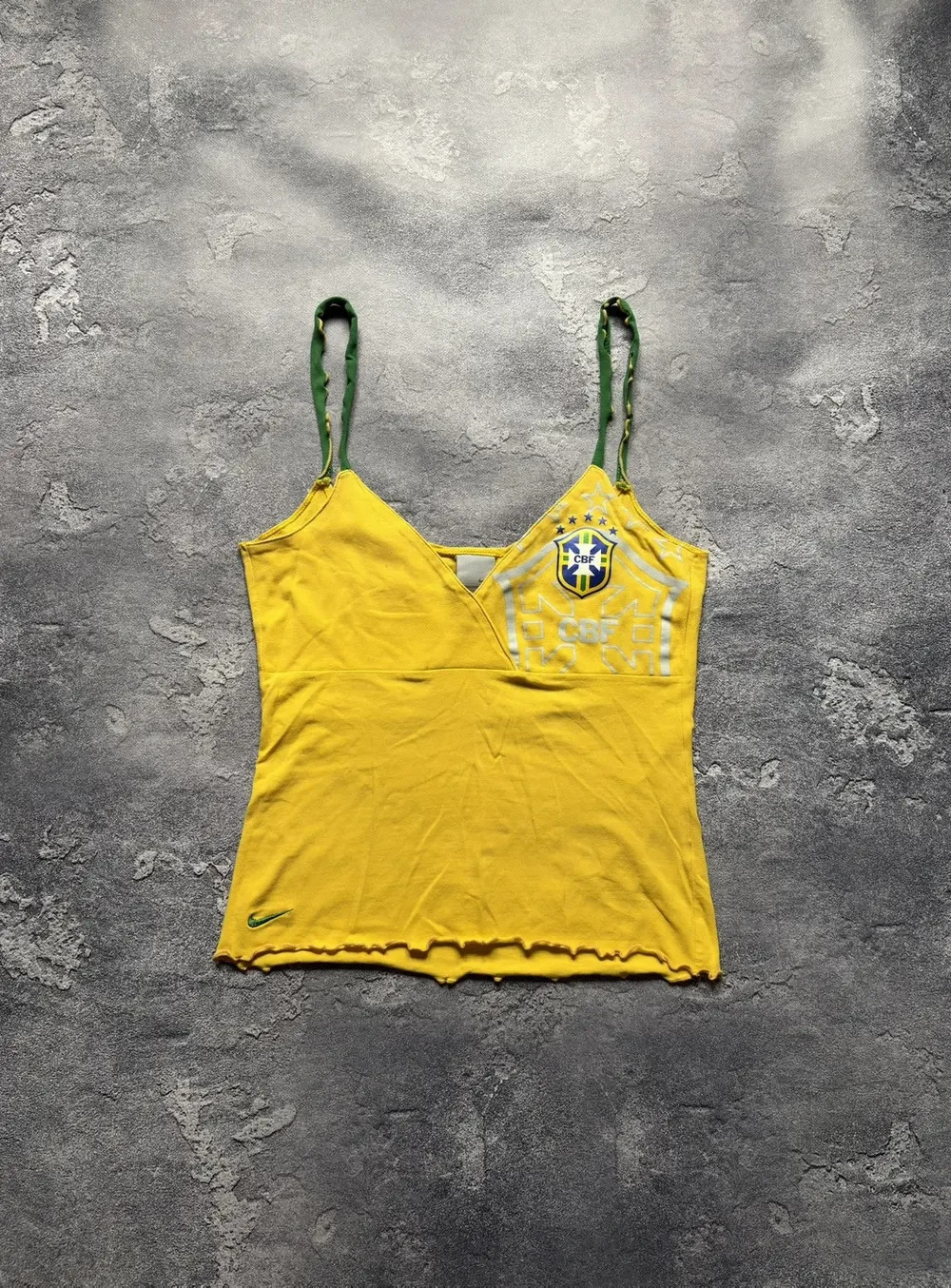 Vintage 00s Nike Brazil CBF Y2K Football Tank Top Womens Size S