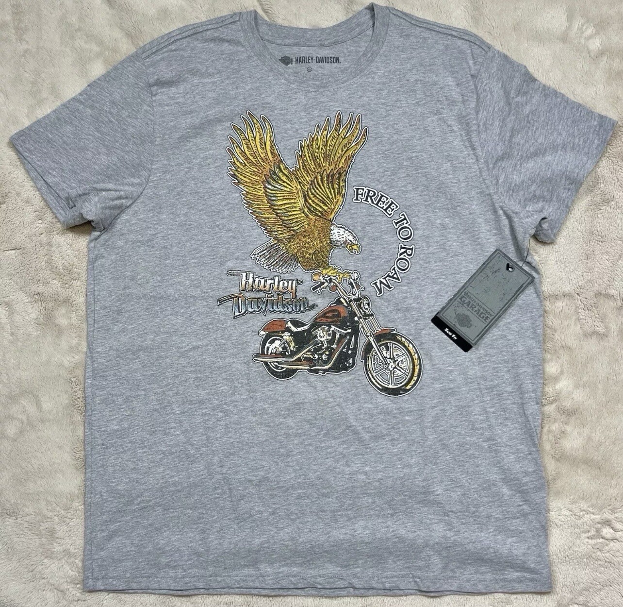 NWT\'S Harley Davidson Free To Roam Garage Slim Fit T-Shirt Men\'s XL 98751-19VM NWT\'S Harley Davidson Free To Roam Garage Slim Fit T-Shirt Men\'s XL 98751-19VM