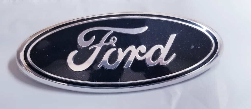 1PCc FORD BLACK WITH SILVER OVAL 9 INCH LOGO Grille & Tailgate Badge 2004-16 1PCc FORD BLACK WITH SILVER OVAL 9 INCH LOGO Grille & Tailgate Badge 2004-16