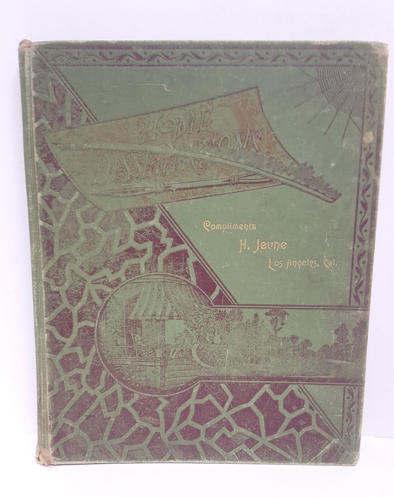 Antique Home Dissertations Book H Jevne Grocer CA Advertise 1891 Household Skill