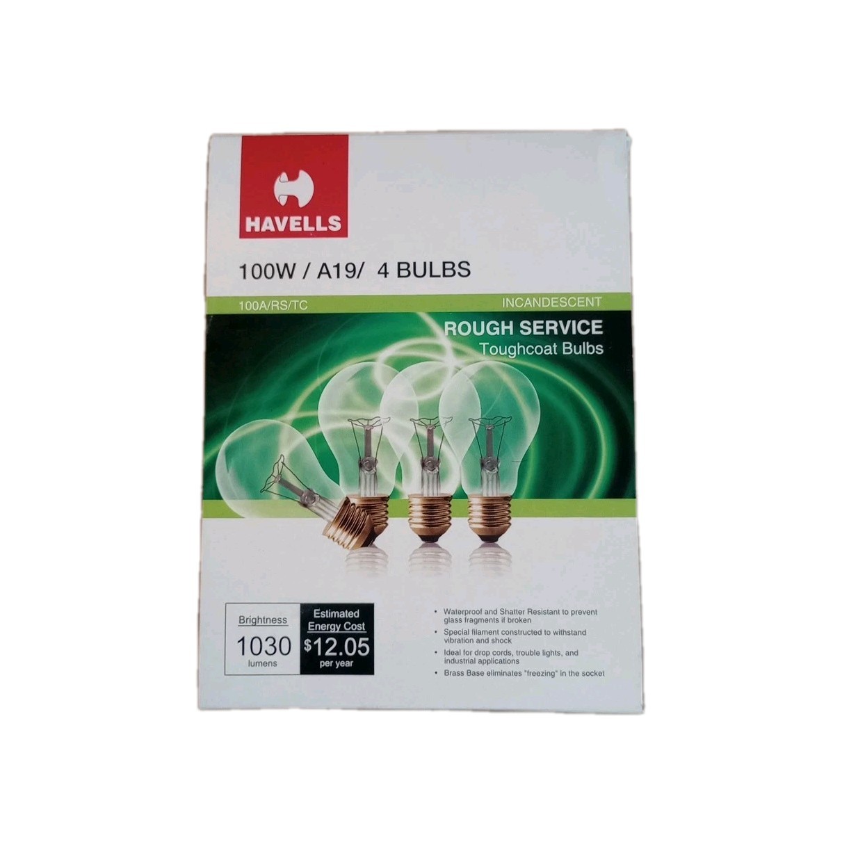 100 Watt Clear Rough Service Bulbs - 4 Pack Coated Shatter Resistant Ceiling Fan 100 Watt Clear Rough Service Bulbs - 4 Pack Coated Shatter Resistant Ceiling Fan