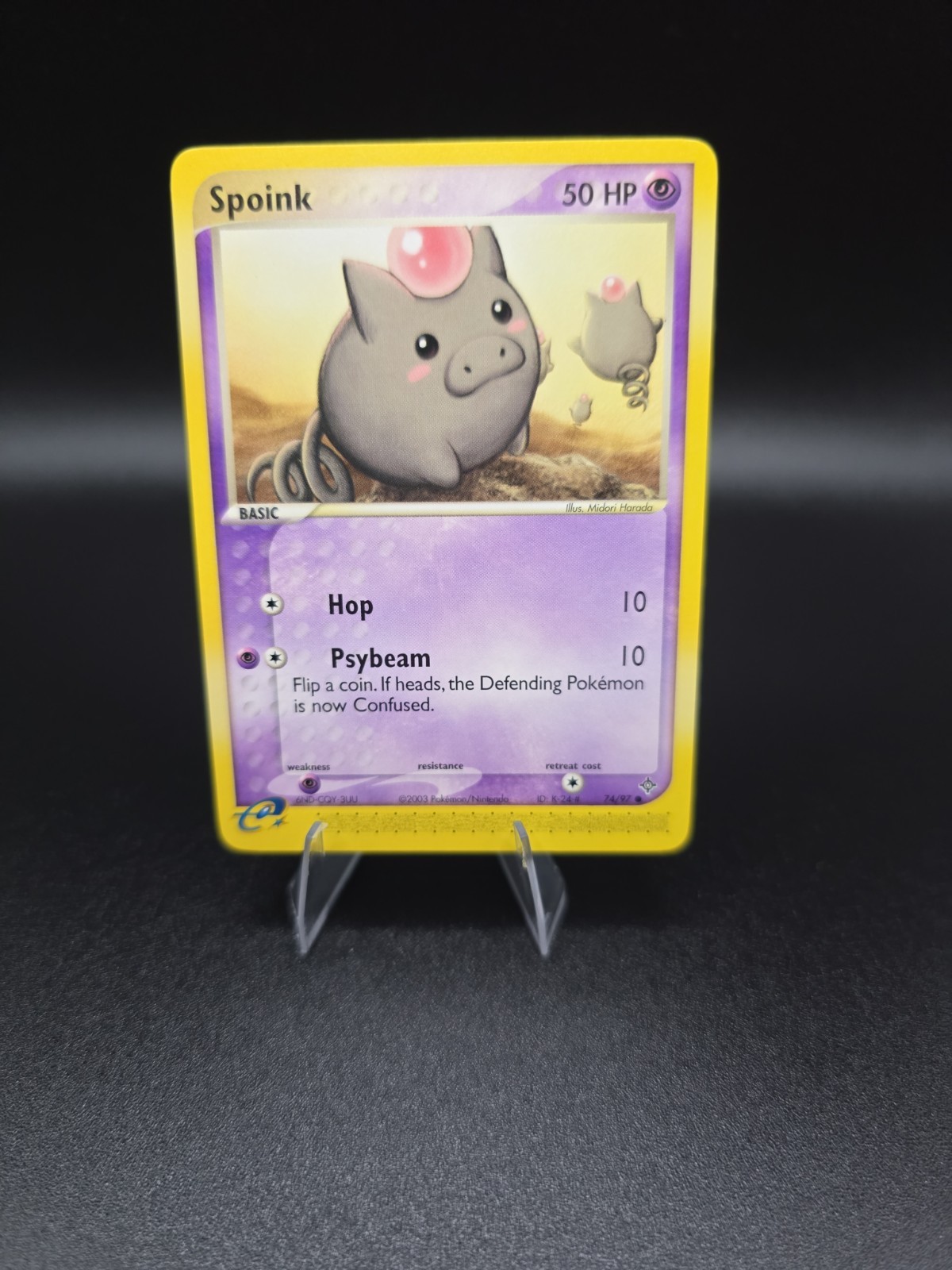Pokemon Spoink Common Dragon 74/97 2003 NM Condition