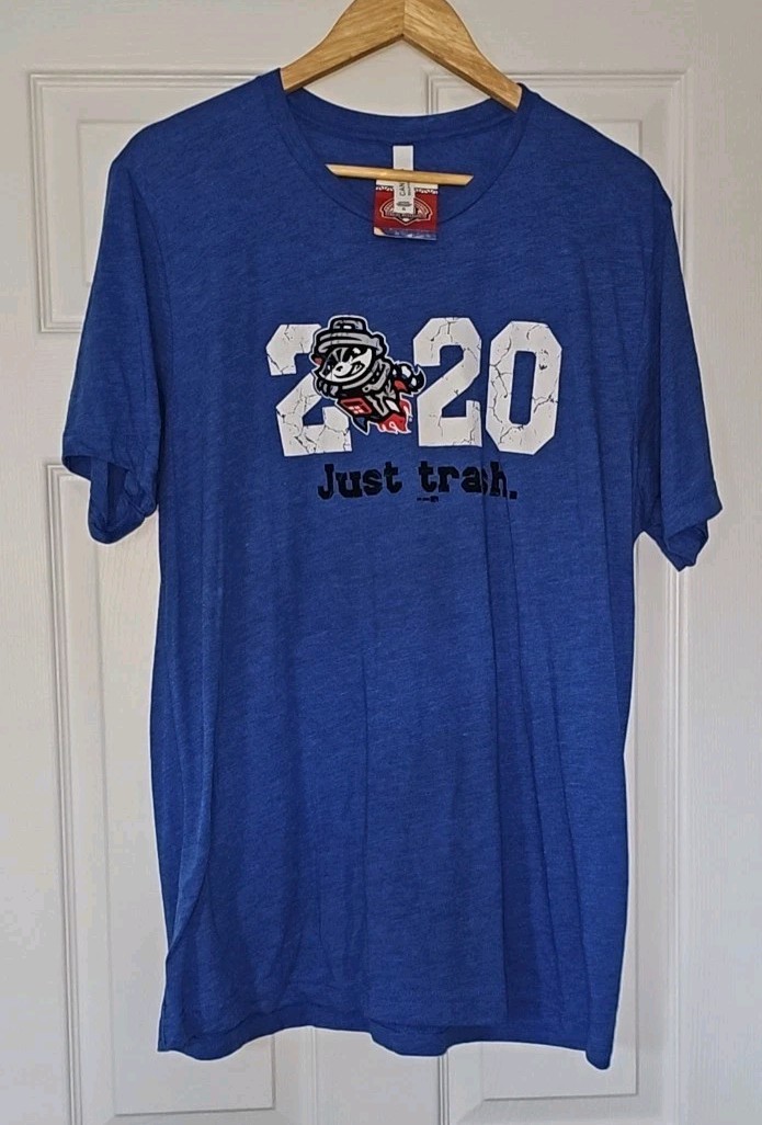 EvezBeadz Trash Pandas T-Shirt Inaugural 2020 Baseball Rocket City Sports Rare 