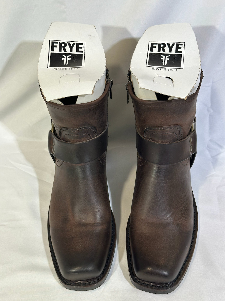 Frye Harness Women\'s Boots - US Size 6 - Brown / Gaucho - side zip