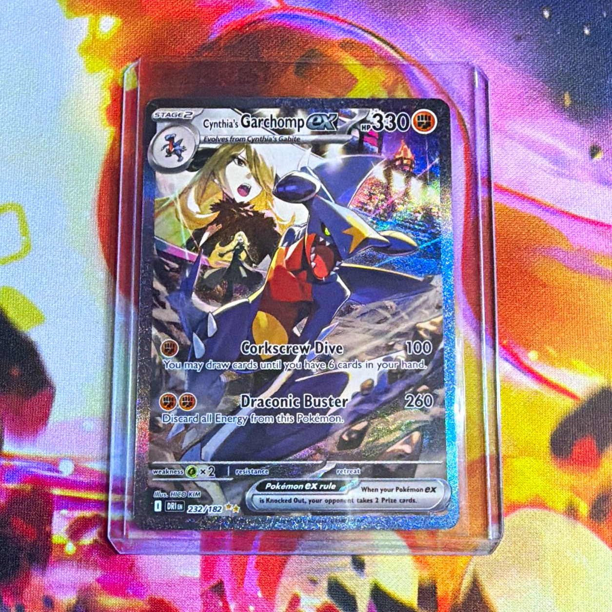 The Pokémon Company Cynthia's Garchomp ex 232/182 SV10 Full Art Holo 330HP The Pokémon Company Cynthia's Garchomp ex 232/182 SV10 Full Art Holo 330HP