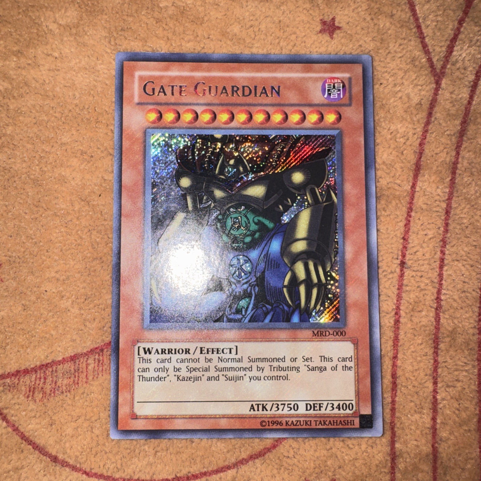 🔥 YUGIOH Gate Guardian MRD-000 SECRET RARE ORIGINAL NEAR MINT METAL RAIDERS #1
