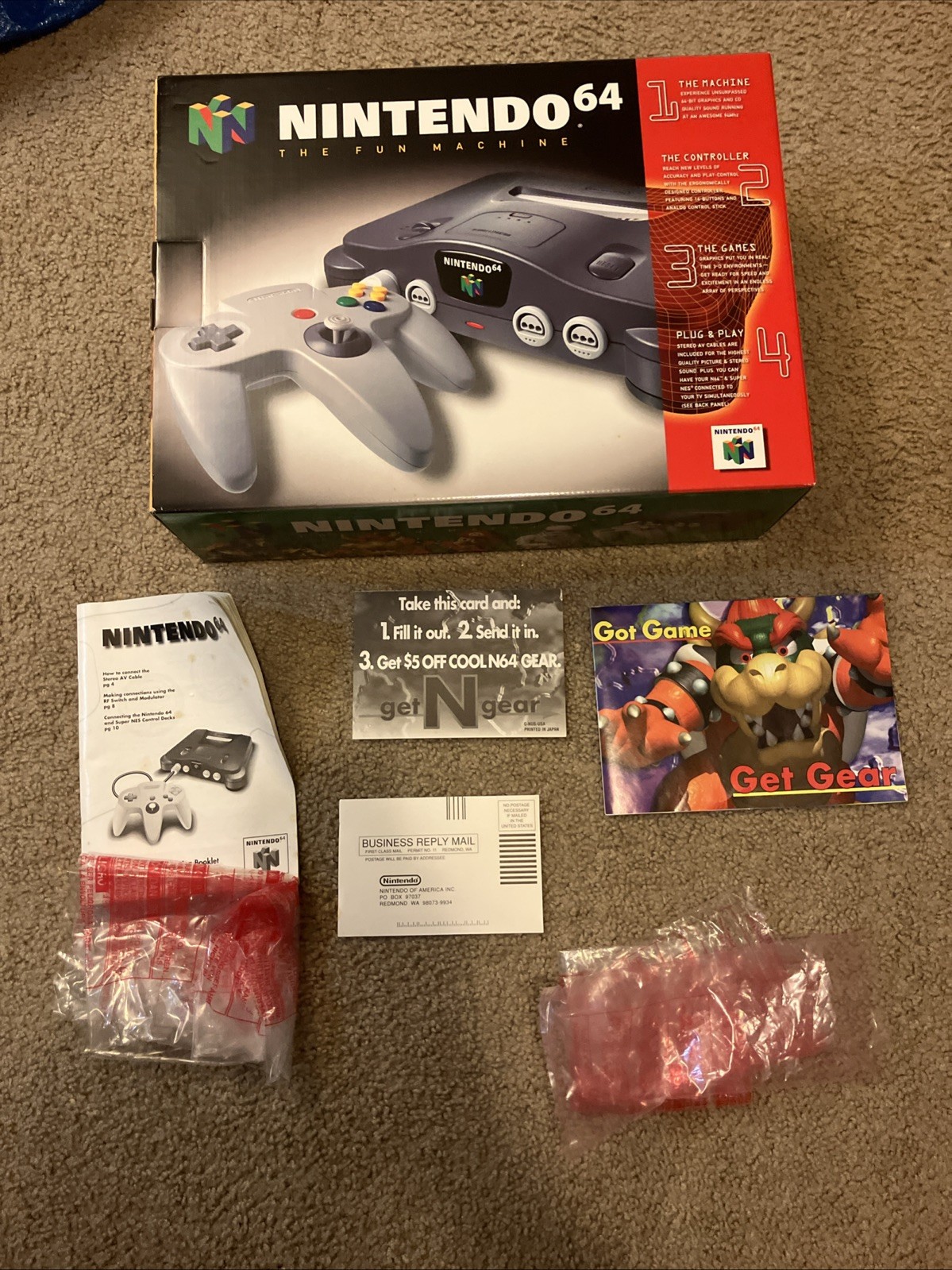 Nintendo 64 Empty Console Box Only N64 No Styrofoam No Console Minty Condition.