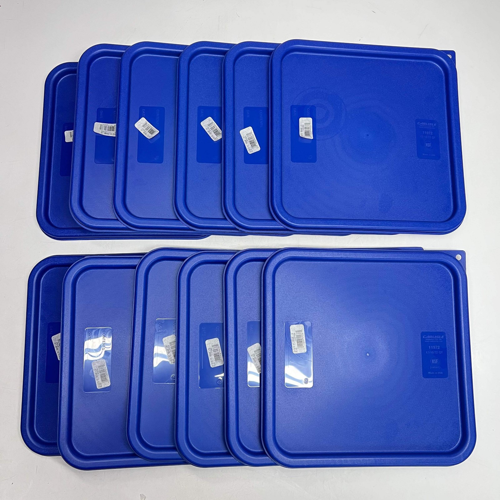 CARLISLE (12 PACK) Food Storage Lids For 12 To 22 Qt Royal Blue 1197260