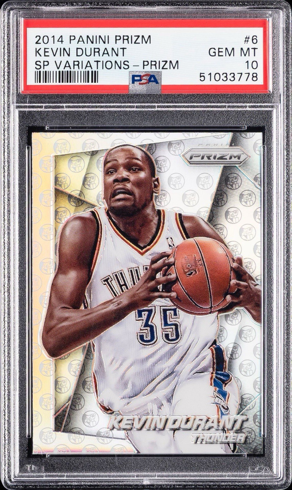 2014 PANINI PRIZM SP VARIATIONS | PRIZM KEVIN DURANT PSA GEM MT 10 OKC THUNDER