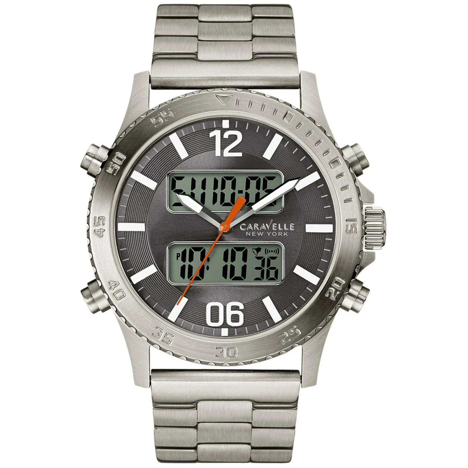 Caravelle New York by Bulova Men's Stainless and Bracelet Grey Silver  43B141