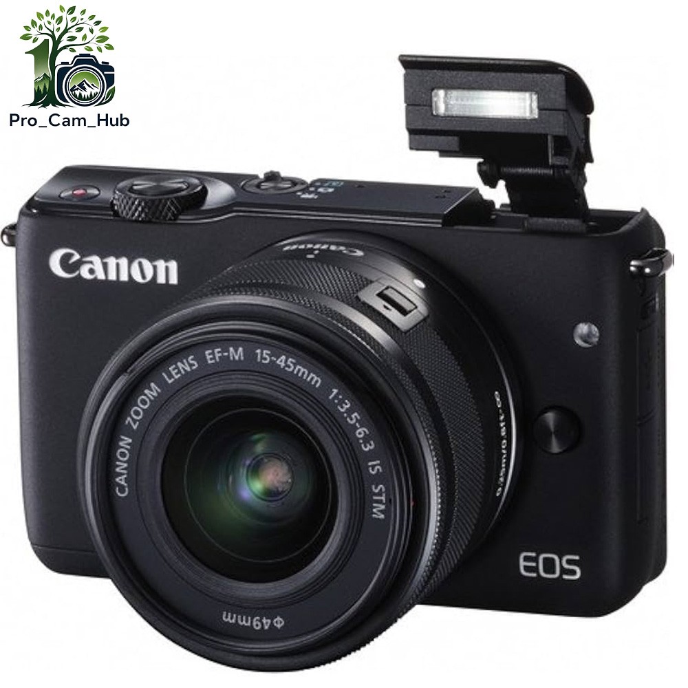 Canon EOS M10 Black Mirrorless Digital Cam EF-M 15-45mm IS STM Lens Kit - Black