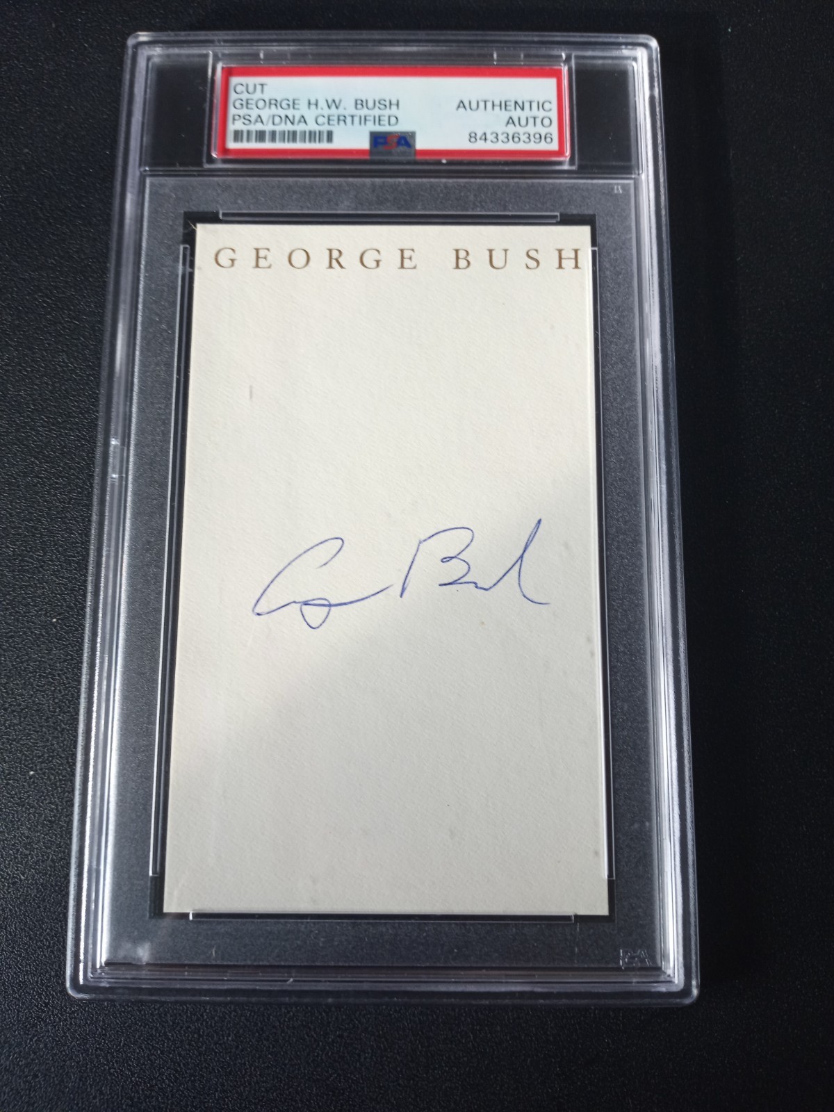 41st POTUS President George H. W. Bush PSA Authentic Cut Auto Autograph 3.5 x 5 41st POTUS President George H. W. Bush PSA Authentic Cut Auto Autograph 3.5 x 5
