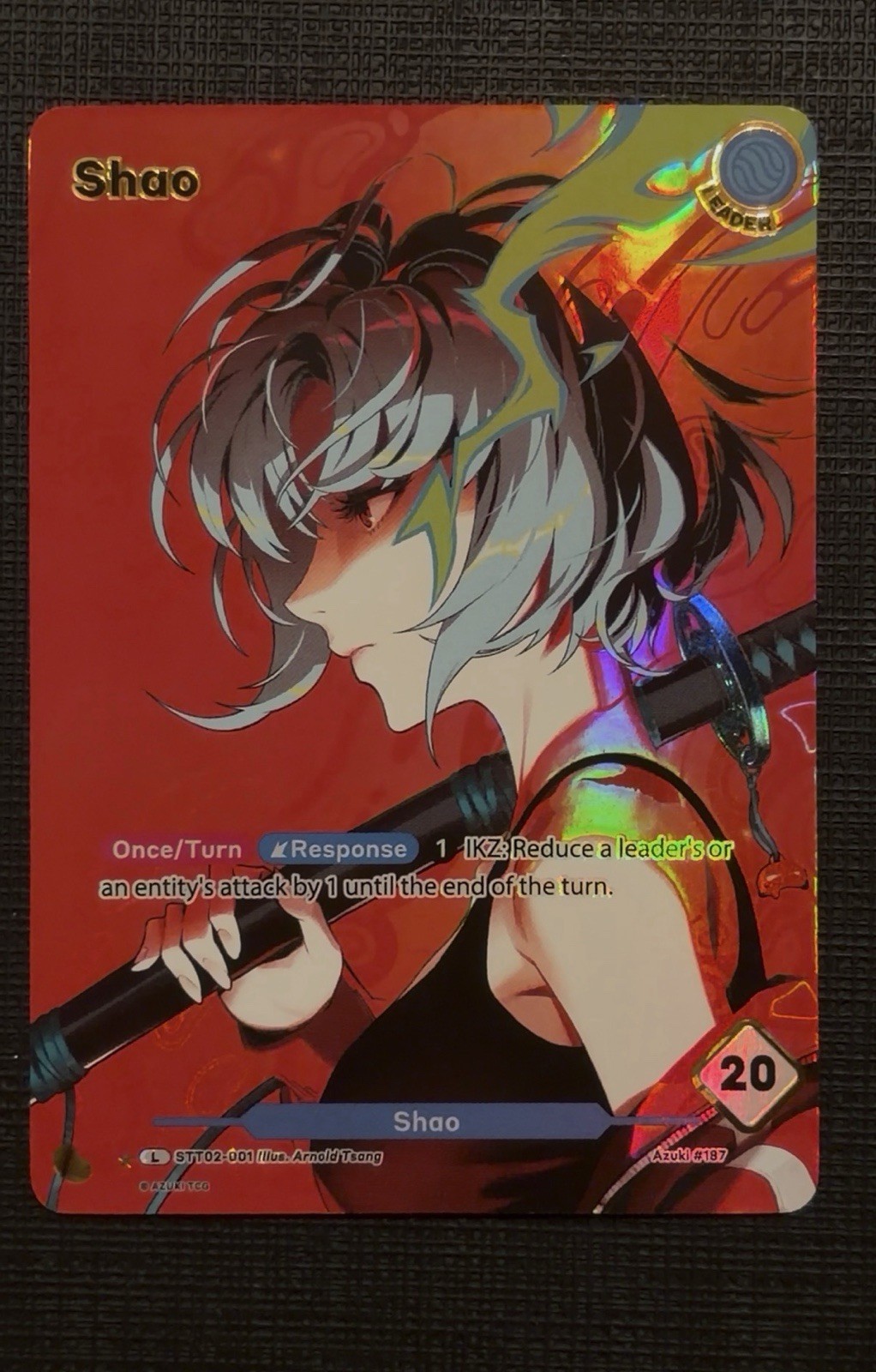 Azuki TCG - Shao Portrait Rare Leader - Gates Awakened STT02-001