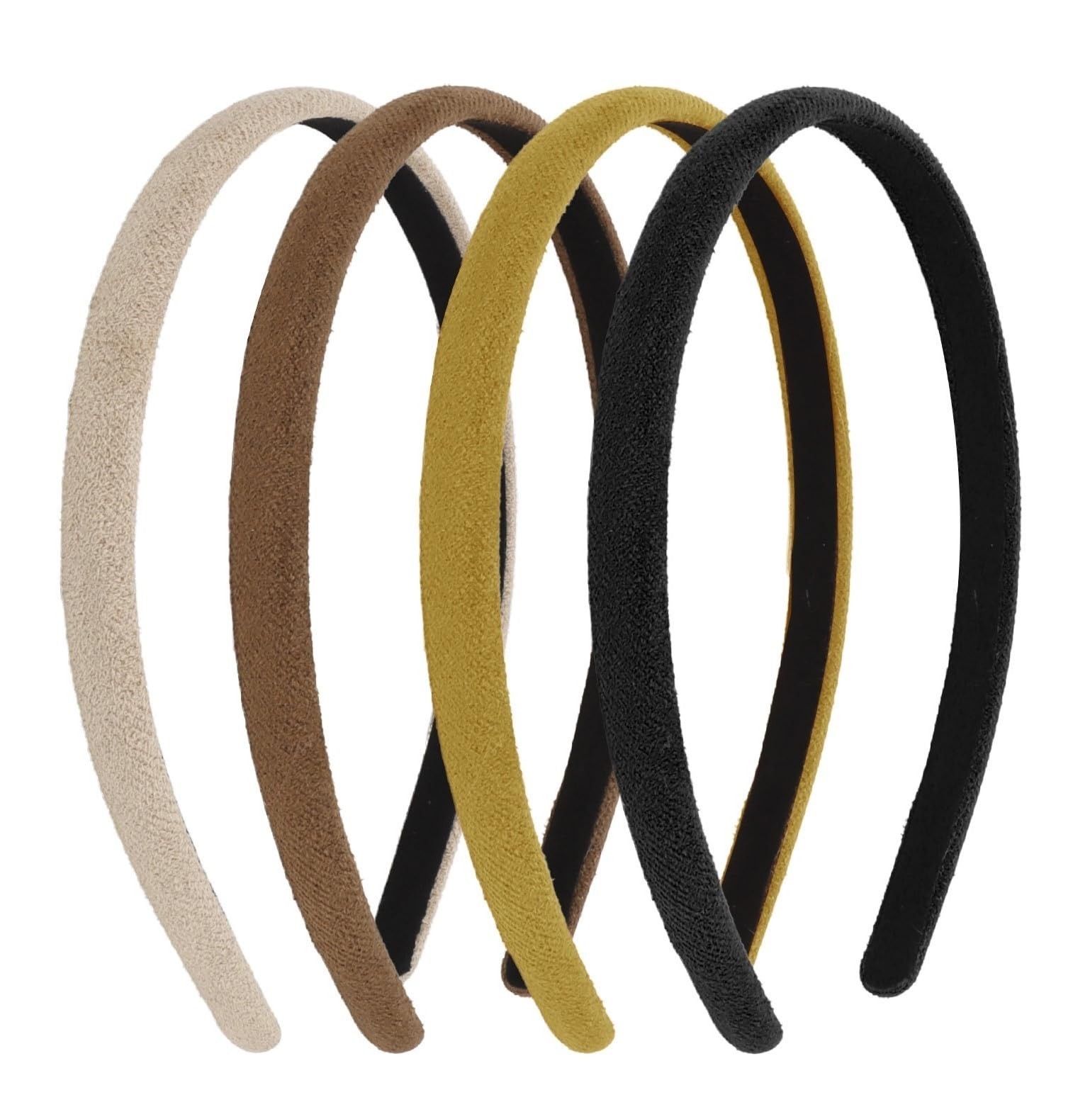 Ondder 4 PCS Fabric Thin 1 Count (Pack of 4), Black Beige Brown Yellow Ondder 4 PCS Fabric Thin 1 Count (Pack of 4), Black Beige Brown Yellow