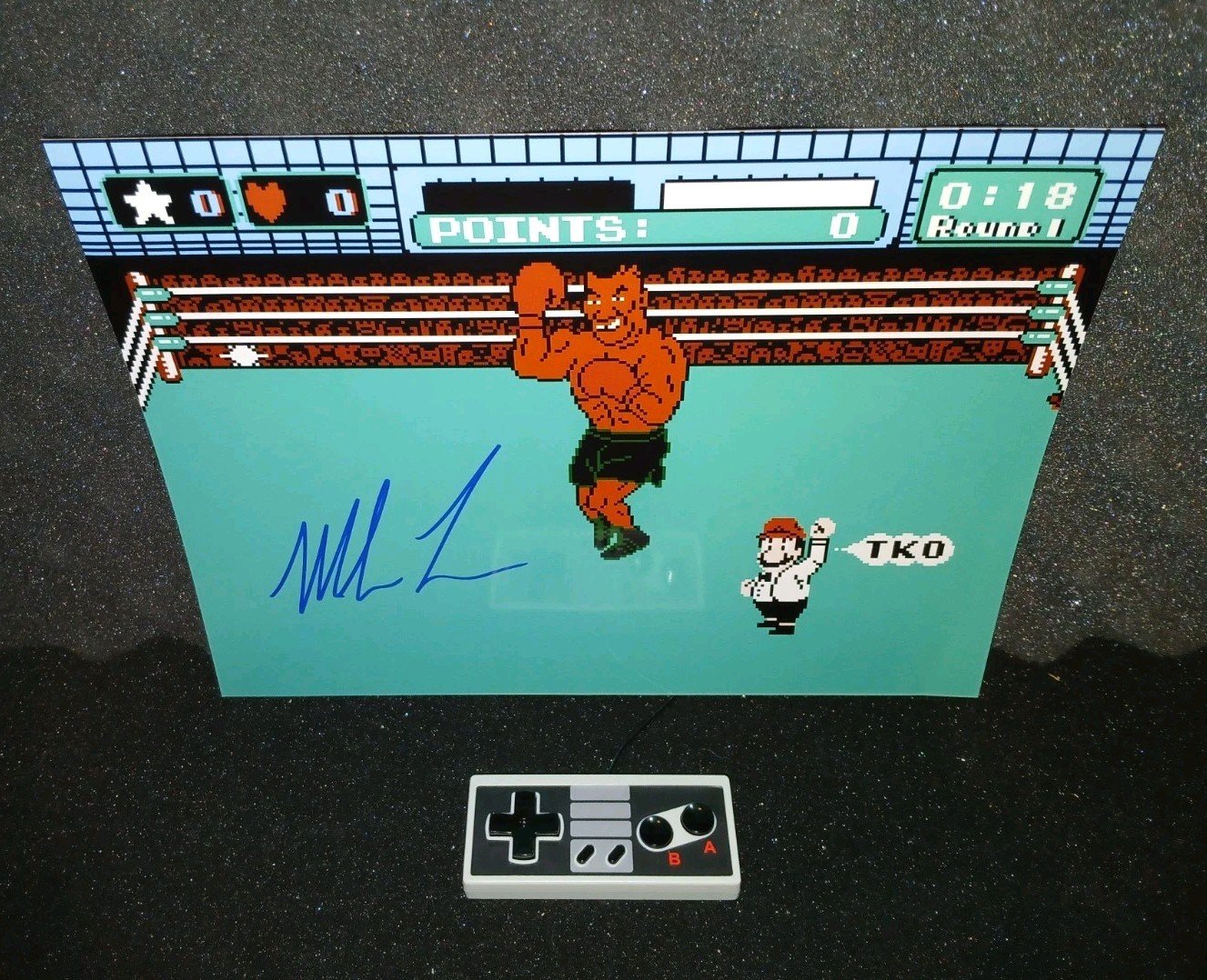 MIKE TYSON AUTOGRAPHED 8X10 PHOTO WITH COA PUNCH OUT NINTENDO