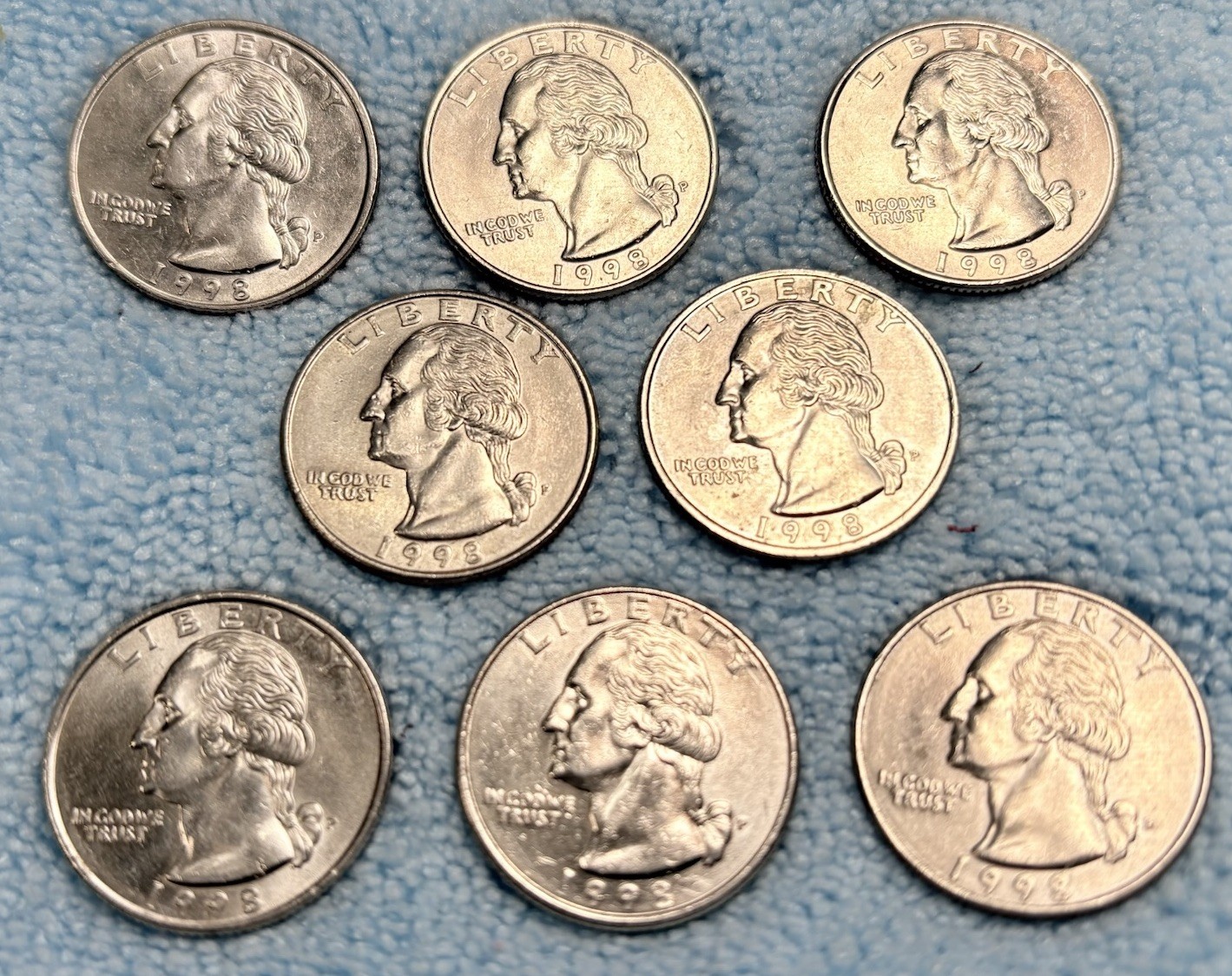 1998 P WASHINGTON QUARTER AVE CIRCULATED **FREE SHIPPING**