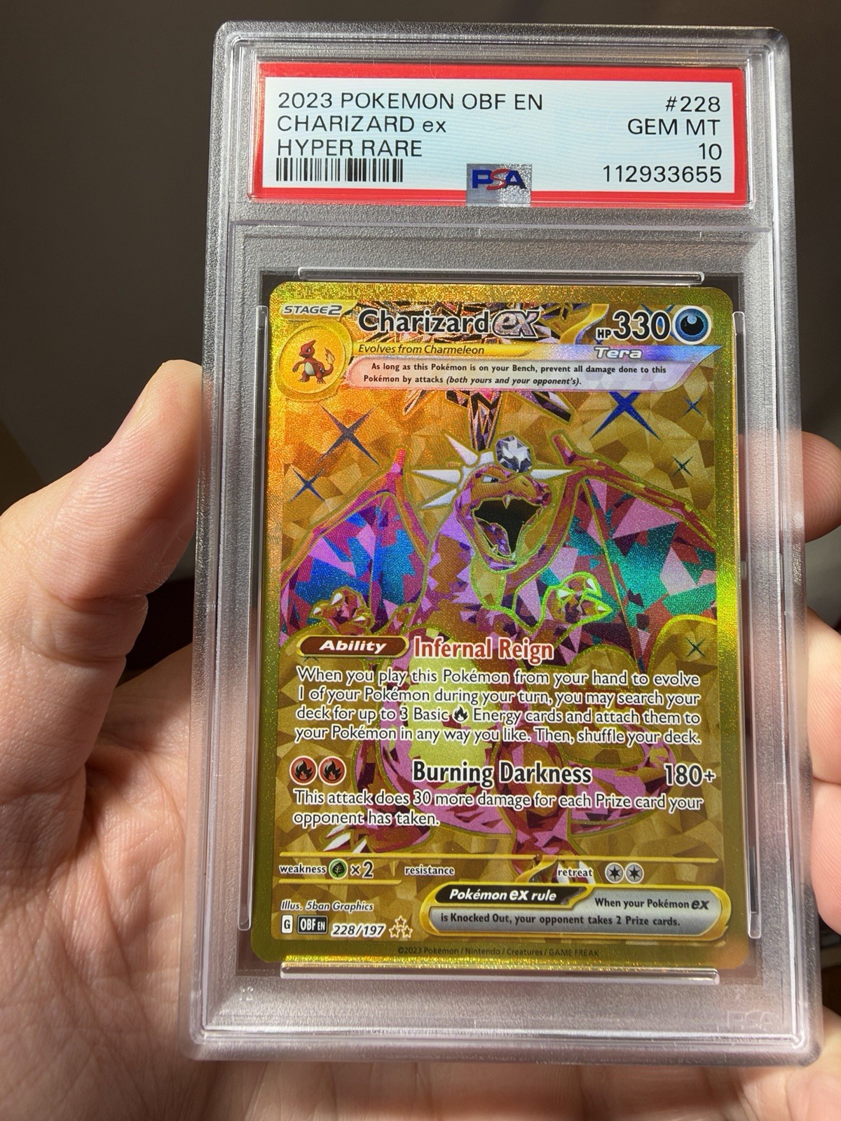 Pokemon Charizard ex #228 Obsidian Flames Hyper Rare PSA 10 Pokemon Charizard ex #228 Obsidian Flames Hyper Rare PSA 10