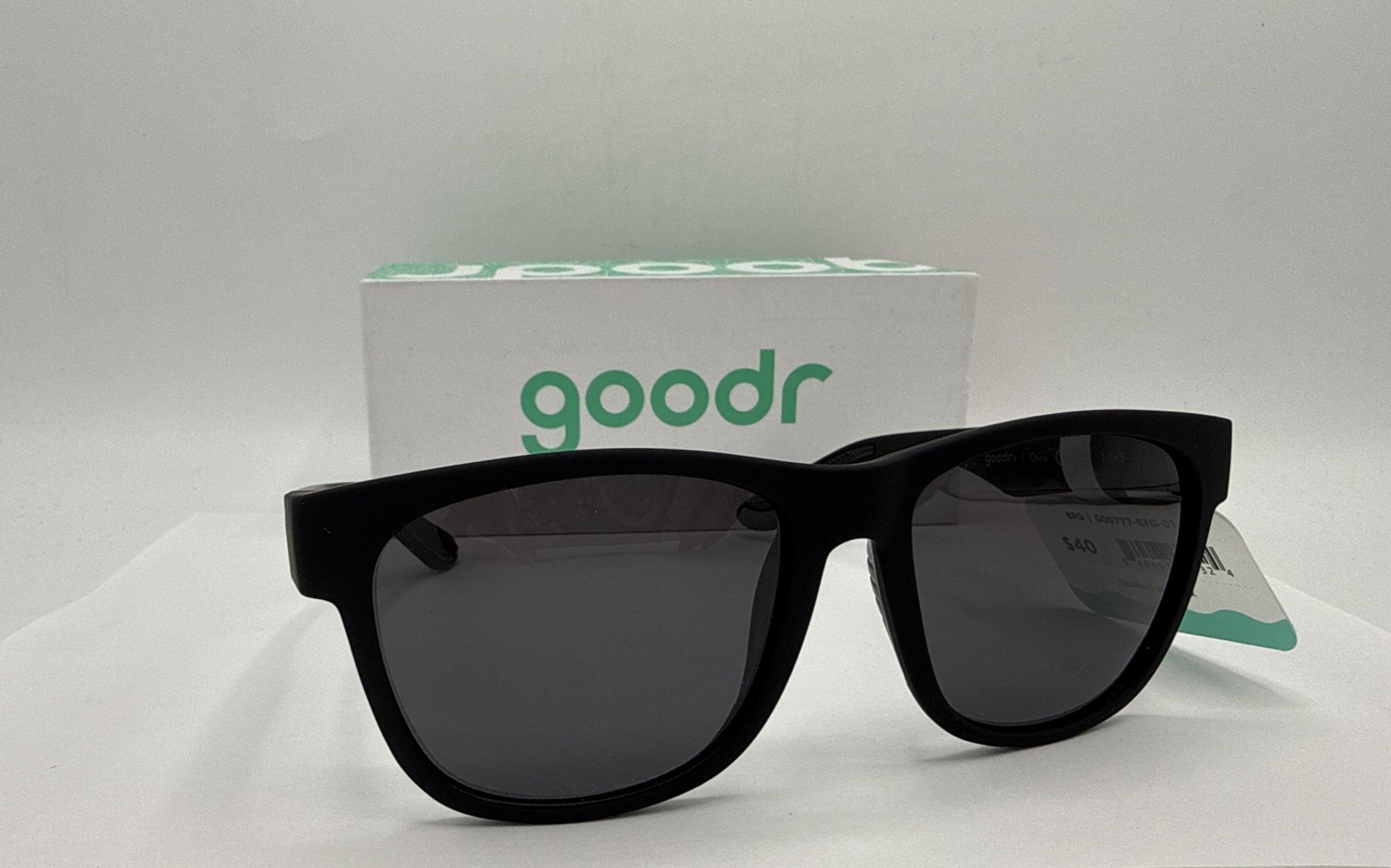 Goodr Hooked On Onyx BFG 55-18-135 Polarized Black On Black NIB